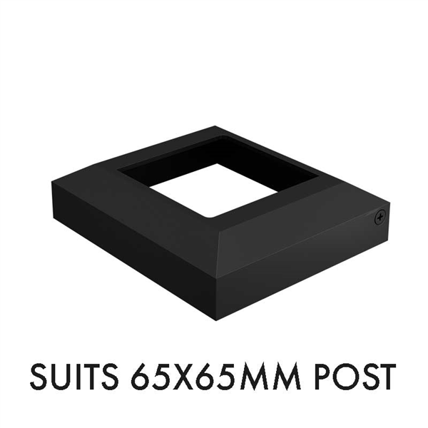 65mm Powder Coated Aluminum Two-Part Domical Post Cover - Durable & Weather-Resistant for Mailboxes, Fences & Outdoor Structures