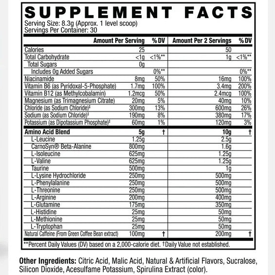 C4 Energy + Amino Acids Pre-Workout Supplement - Boost Energy, Focus & Muscle Recovery | Ideal for Gym, Fitness & Athletic Performance