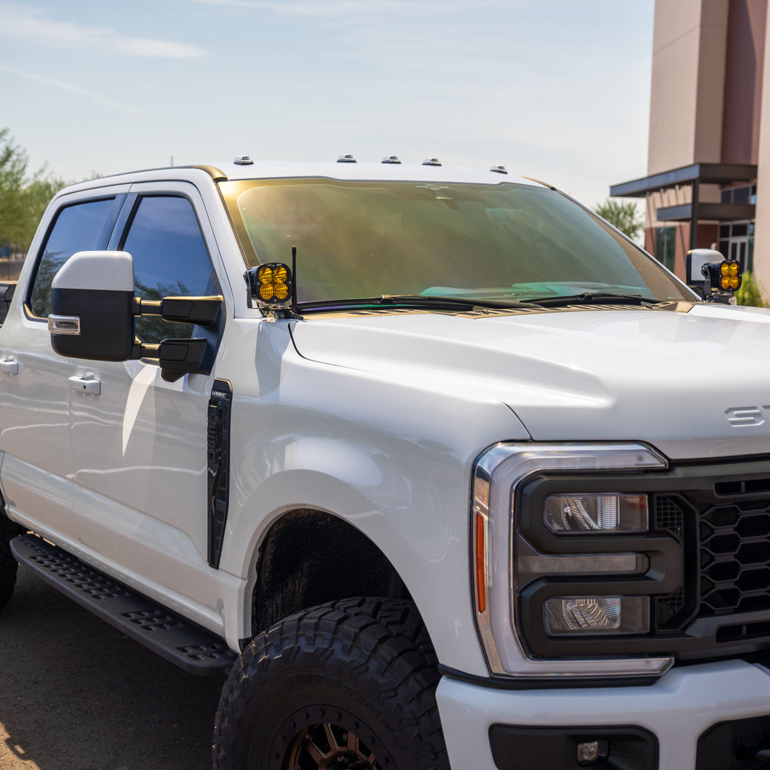 2023-2024 Ford Super Duty SDHQ Built A-Pillar Light Mounts | Heavy Duty Off-Road Lighting Brackets for Trucks | Perfect for Night Driving & Off-Road Adventures