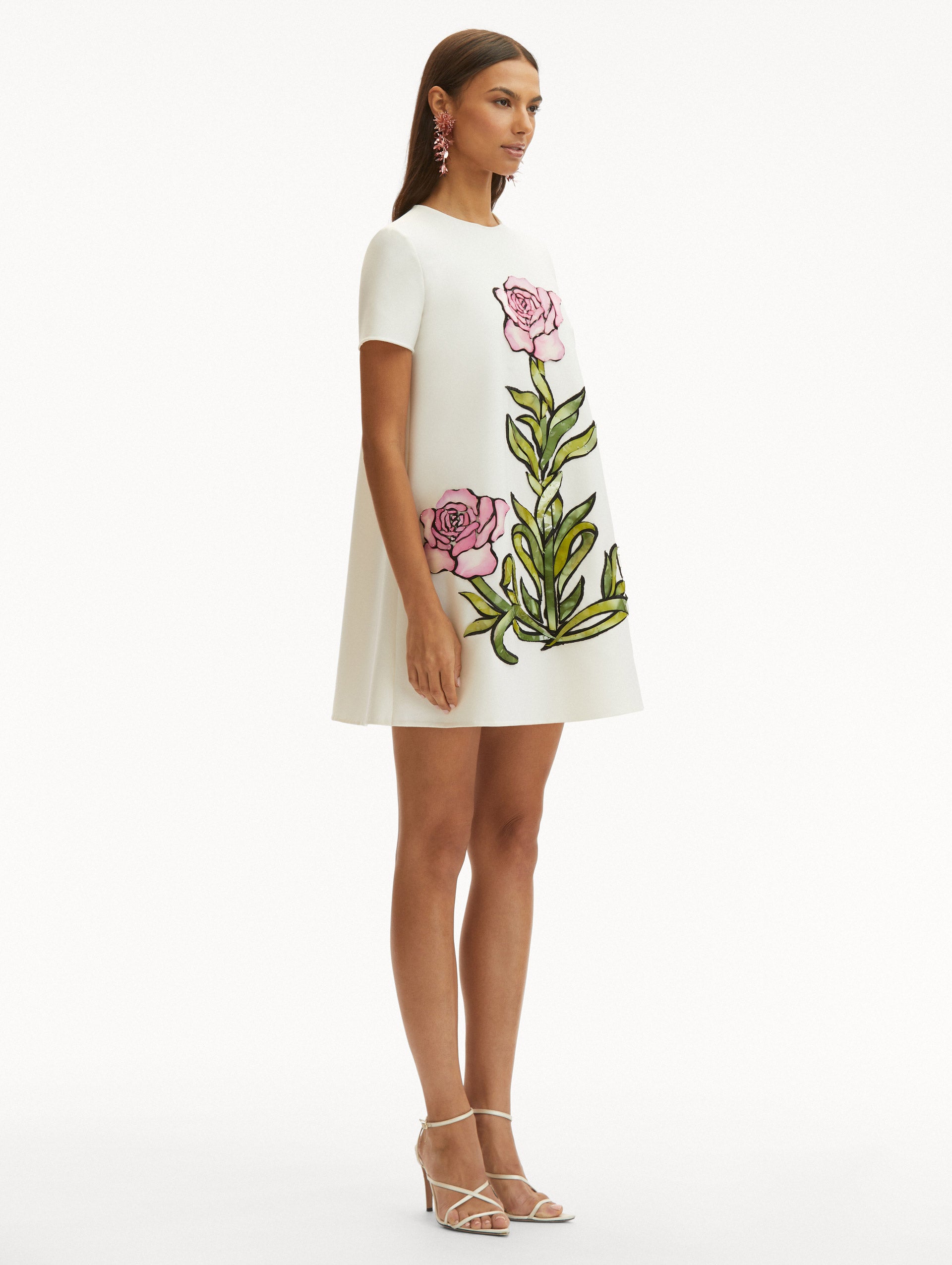 English Rose Mosaic Shift Dress - Floral Print Summer Dress for Women | Perfect for Garden Parties, Brunch Dates & Vacation Outfits