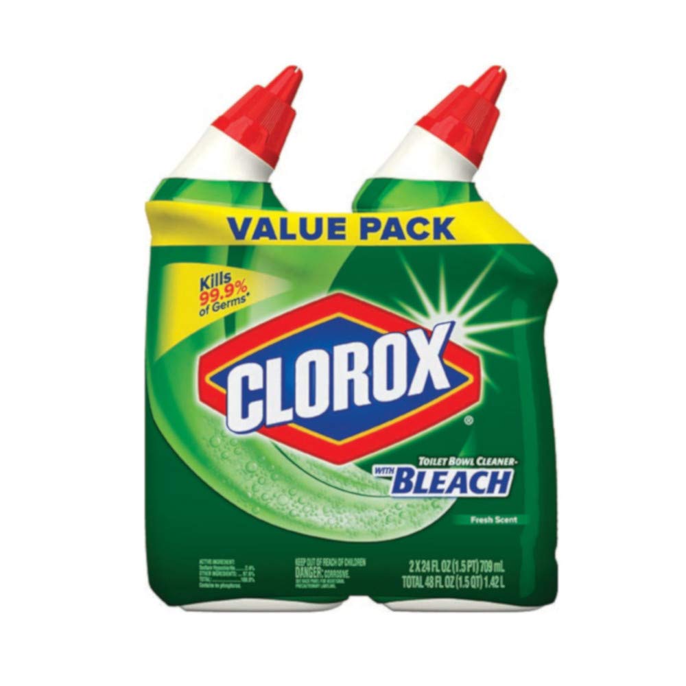 Clorox Toilet Bowl Cleaner with Fresh Scent - 24 Fl Oz (710ml) | Powerful Bathroom Cleaning Solution for Stains & Germs | Ideal for Home, Office & Commercial Use