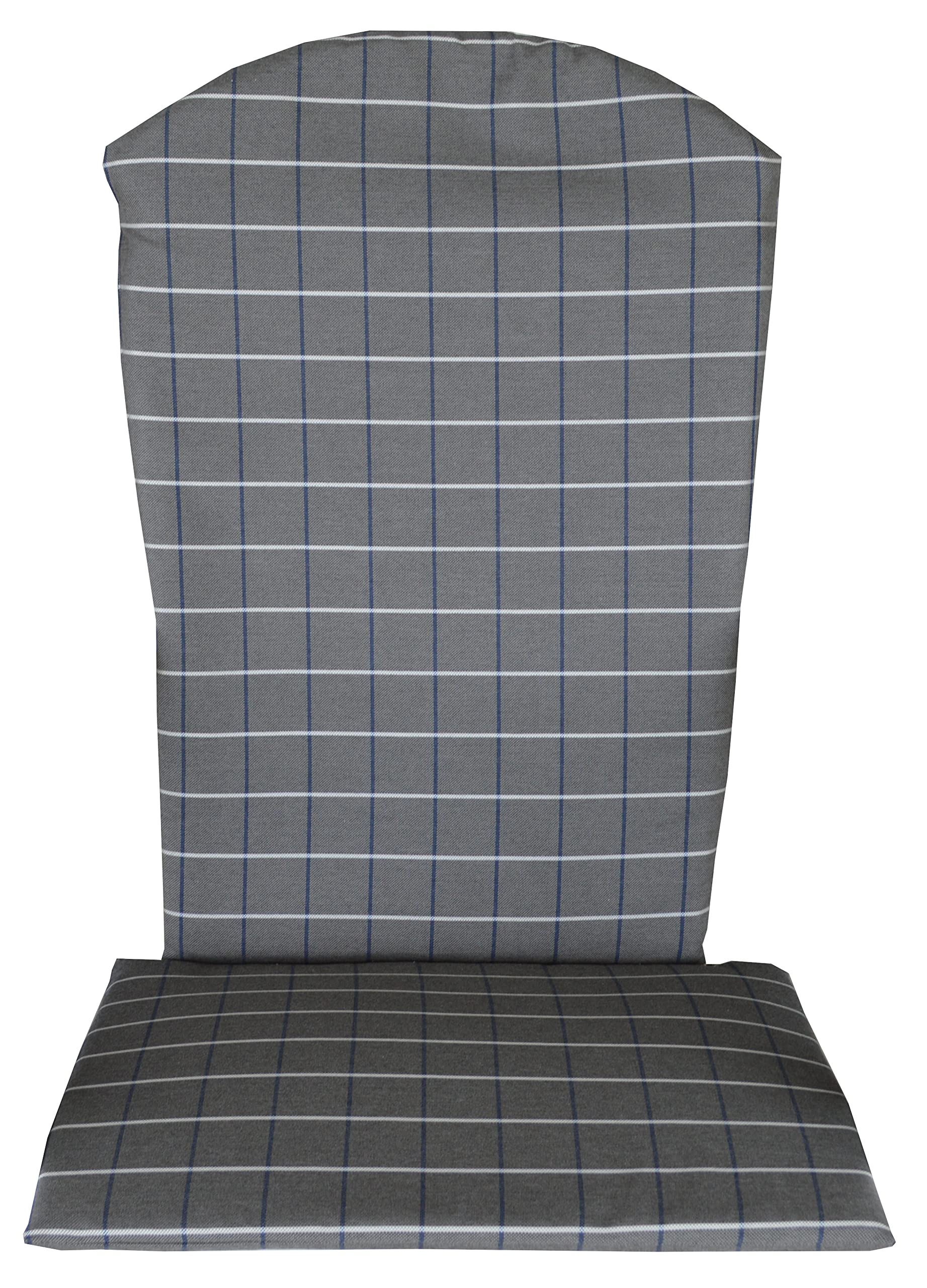 Furniture Barn USA Full Adirondack Chair Cushion - Water-Resistant Outdoor Patio Cushion in Cottage Gray - Perfect for Porch, Garden & Backyard Relaxation