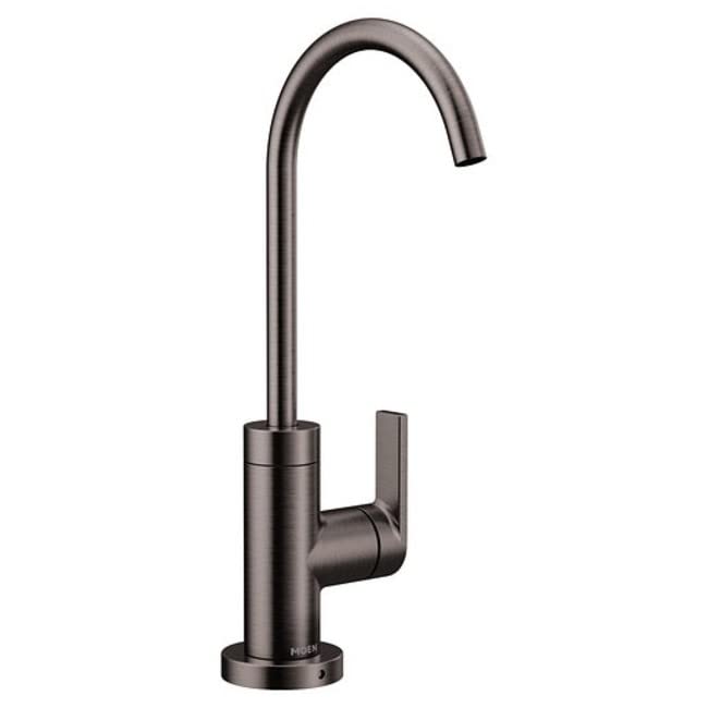 Moen S5550BLS Modern Black Stainless Steel Kitchen Faucet with Pull-Down Sprayer - Perfect for Farmhouse, Contemporary & Commercial Kitchens