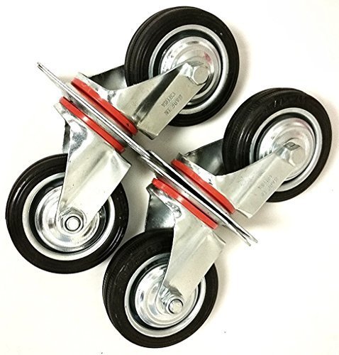 3 Inch Swivel Plate Caster Wheels - Heavy Duty Universal Rollers for Furniture, Carts, and Industrial Equipment by Knights Of Armur - Perfect for Warehouses, Workshops, and Home Use