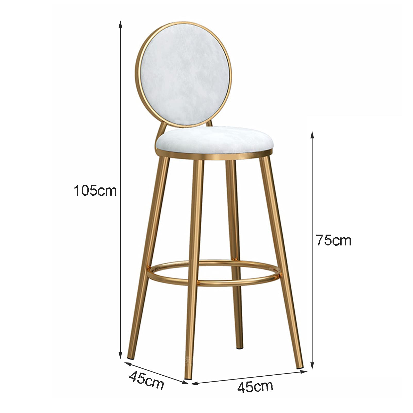 Velvet Bar Stools Set of 2 - 30