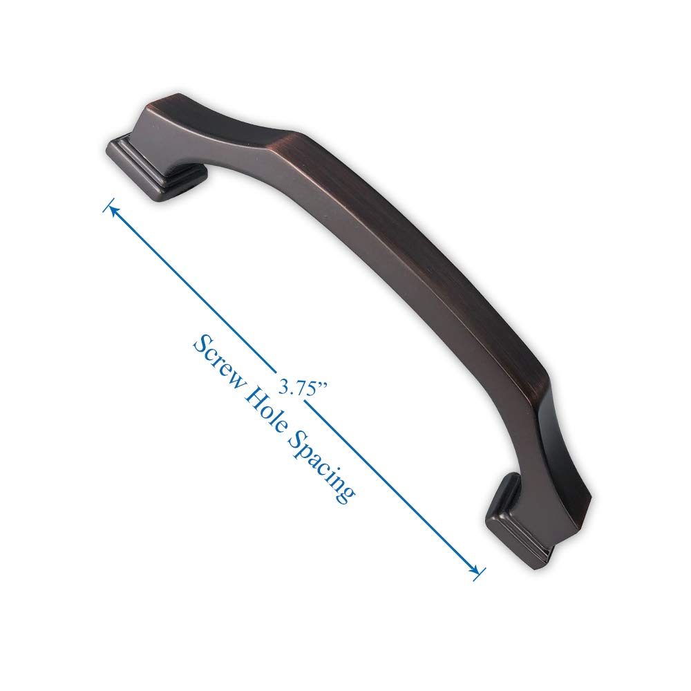 Southern Hills Oil Rubbed Bronze Cabinet Pulls - 5 Pack for Kitchen & Cupboard Hardware | SH3902-96-ORB-5