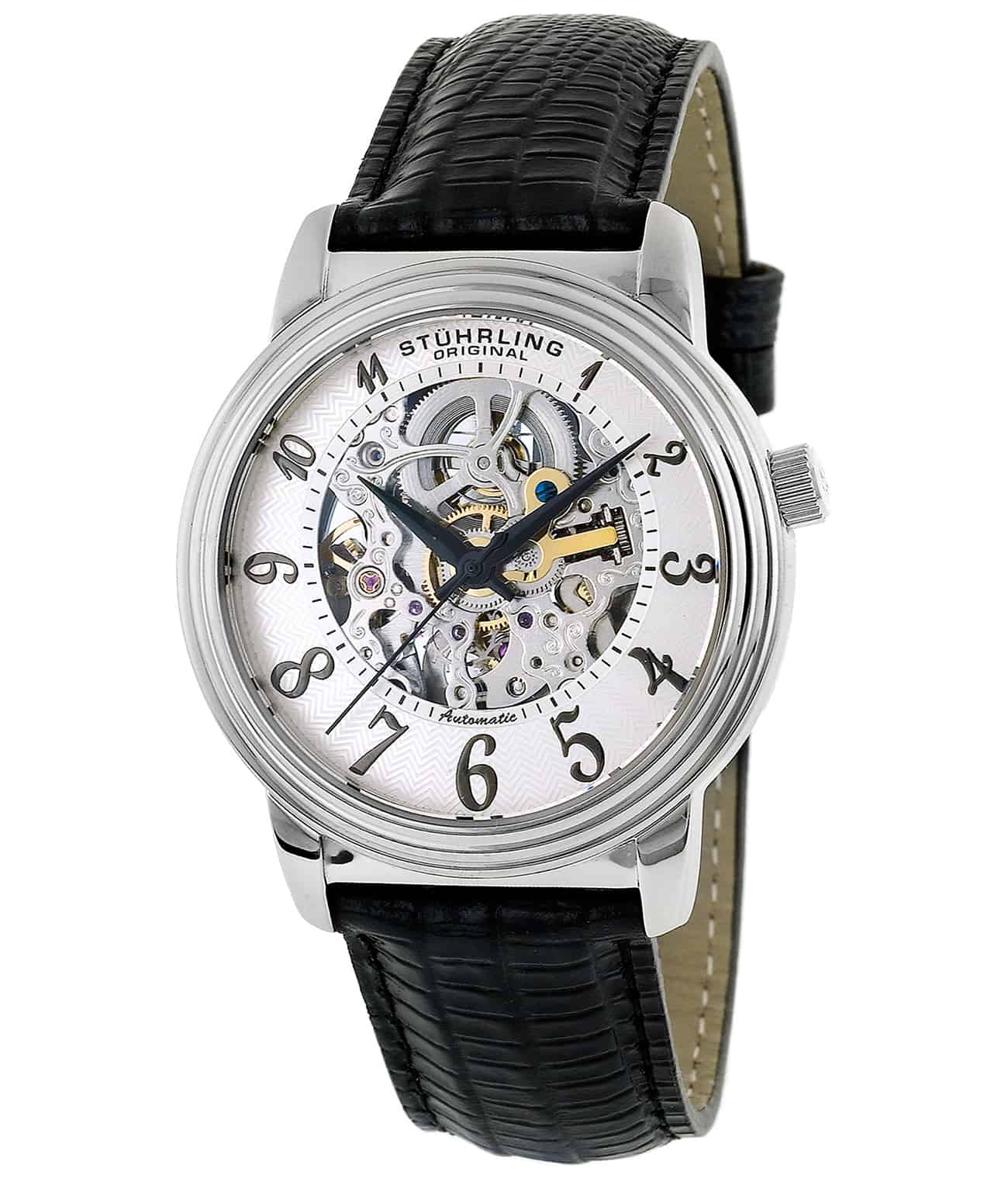 Black Dial / Silver Case / Black Leather Strap Tang Buckle