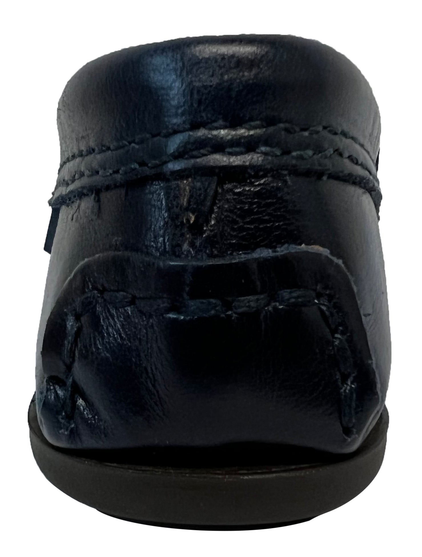 **Boys & Girls Smooth Leather Penny Loafers - Navy Blue Moccasin Style Shoes for School, Casual Wear & Special Occasions**