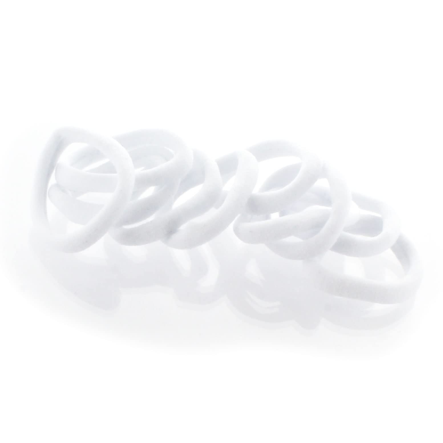 Premium Seamless Ponytail Holders for Girls - Soft No-Slip Hair Bands (100pcs, White) - Perfect for School, Sports & Everyday Hairstyles