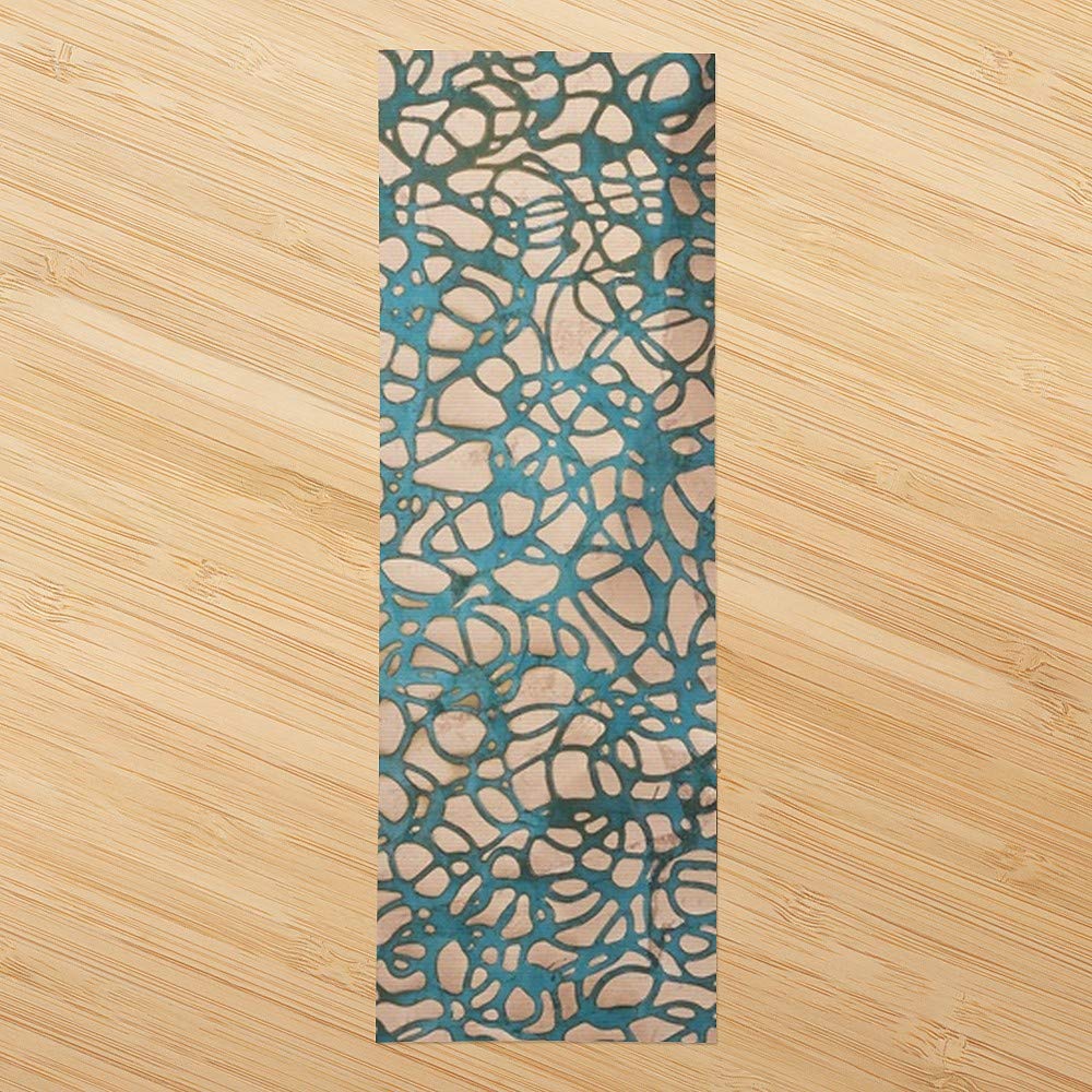 CANVAS ON DEMAND Non-Slip Yoga Mat 24x70 Inches - Premium Fitness Mat for Yoga & Pilates with Carrying Strap (Jeweled Copper Design) | Ideal for Home Workouts, Gym Sessions & Studio Classes