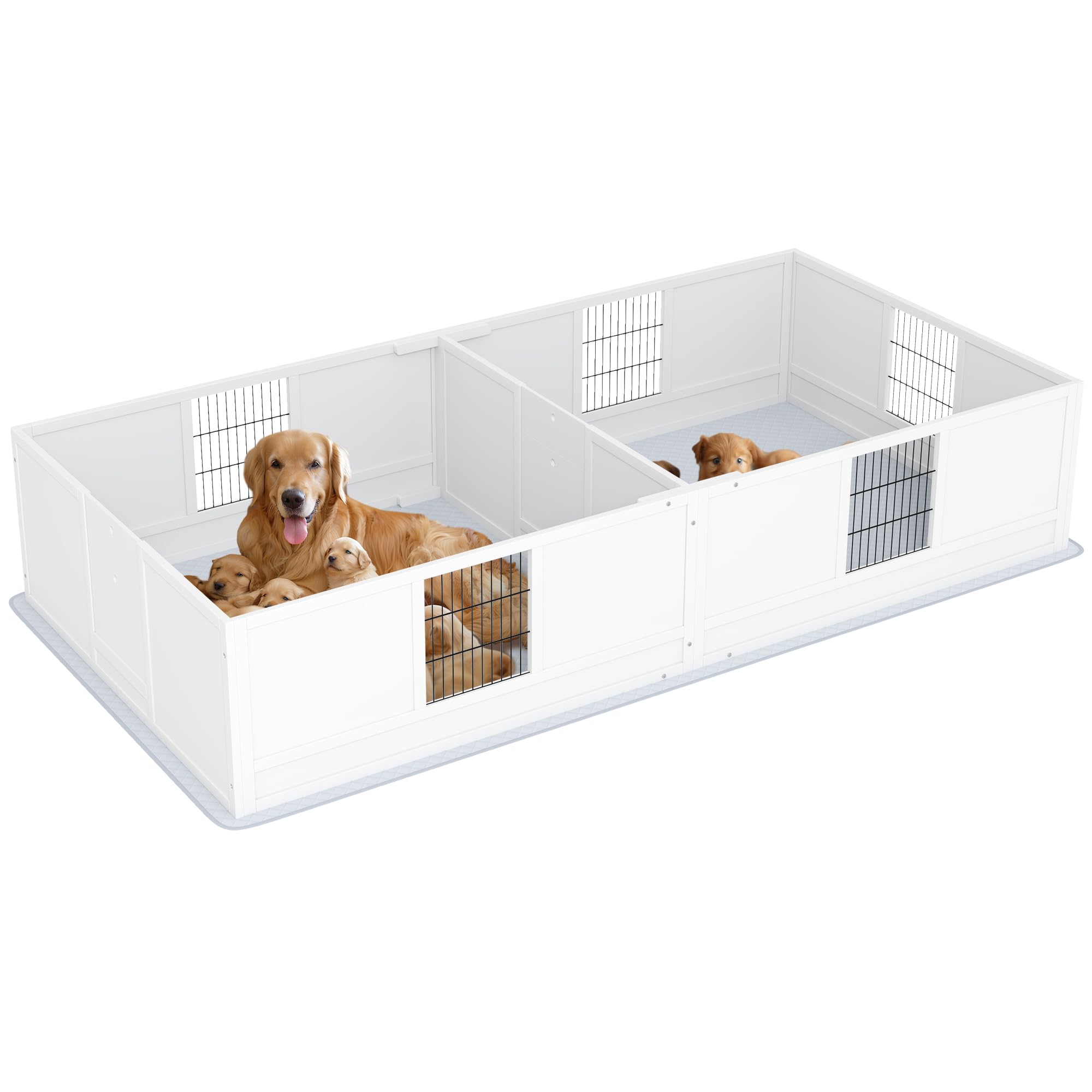 PawHut Large Dog Whelping Box for Indoor Use - 96