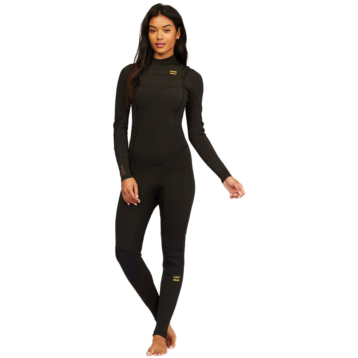 Billabong Women's Synergy Chest Zip Wetsuit 4/3mm Full Black Tie Dye - Surfing, Diving & Water Sports Gear