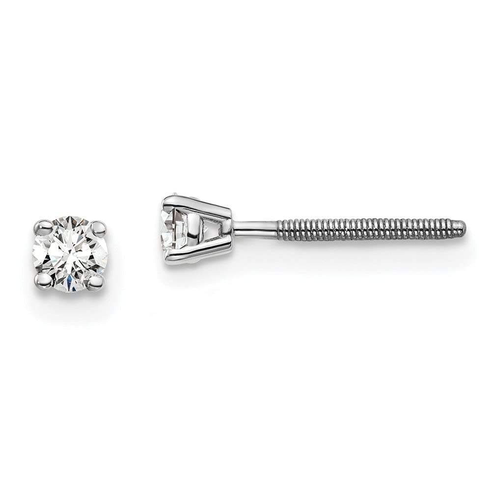 14K Gold Round Cut Lab Grown Diamond Stud Earrings for Women - Hypoallergenic Fine Jewelry Gift for Anniversary, Birthday & Special Occasions