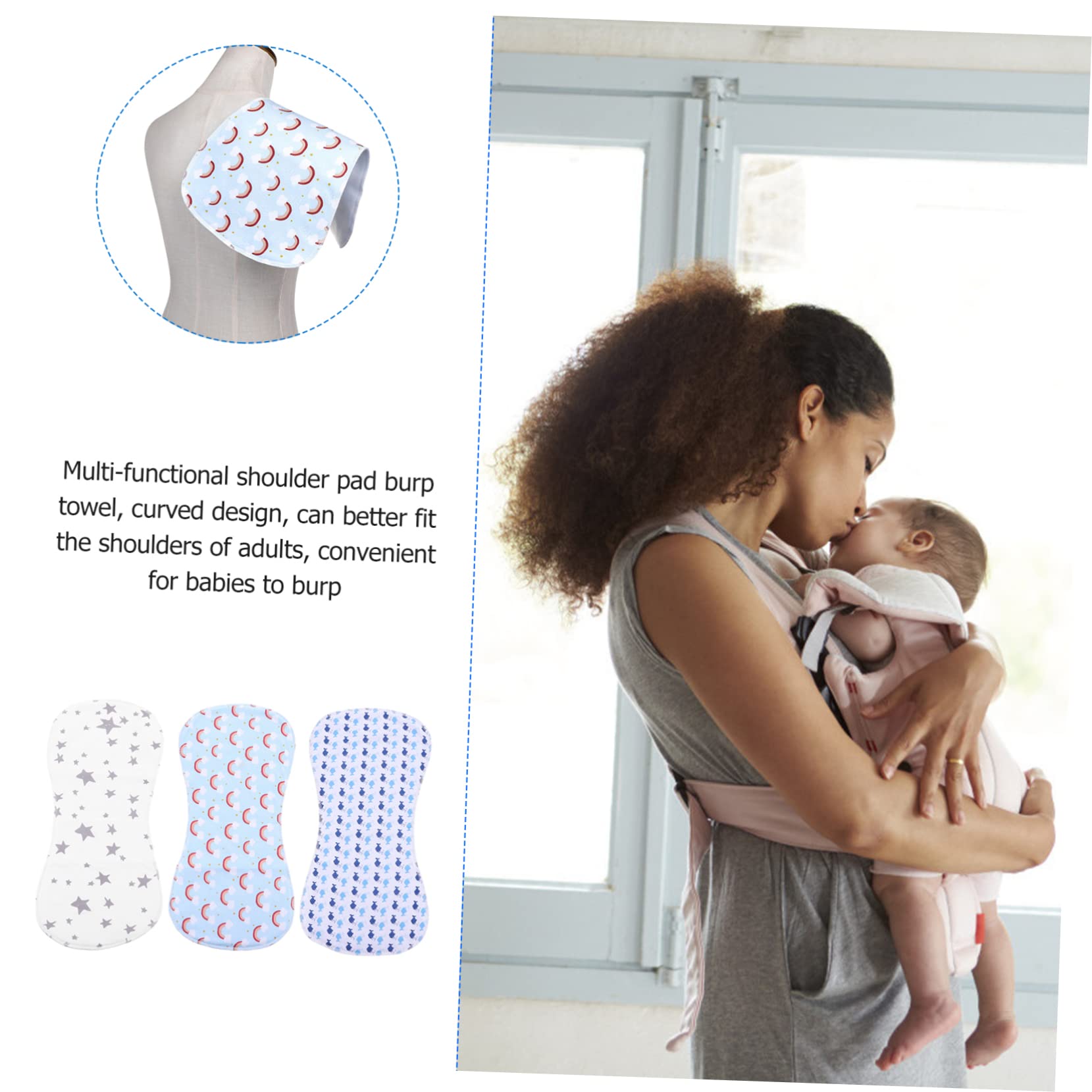 HEMOTON 9-Piece Baby Spit-Up Cloth Set - Soft Cotton Burp Towels & Bibs for Newborns & Infants - Essential Nursing & Feeding Accessories for Mess-Free Mealtime