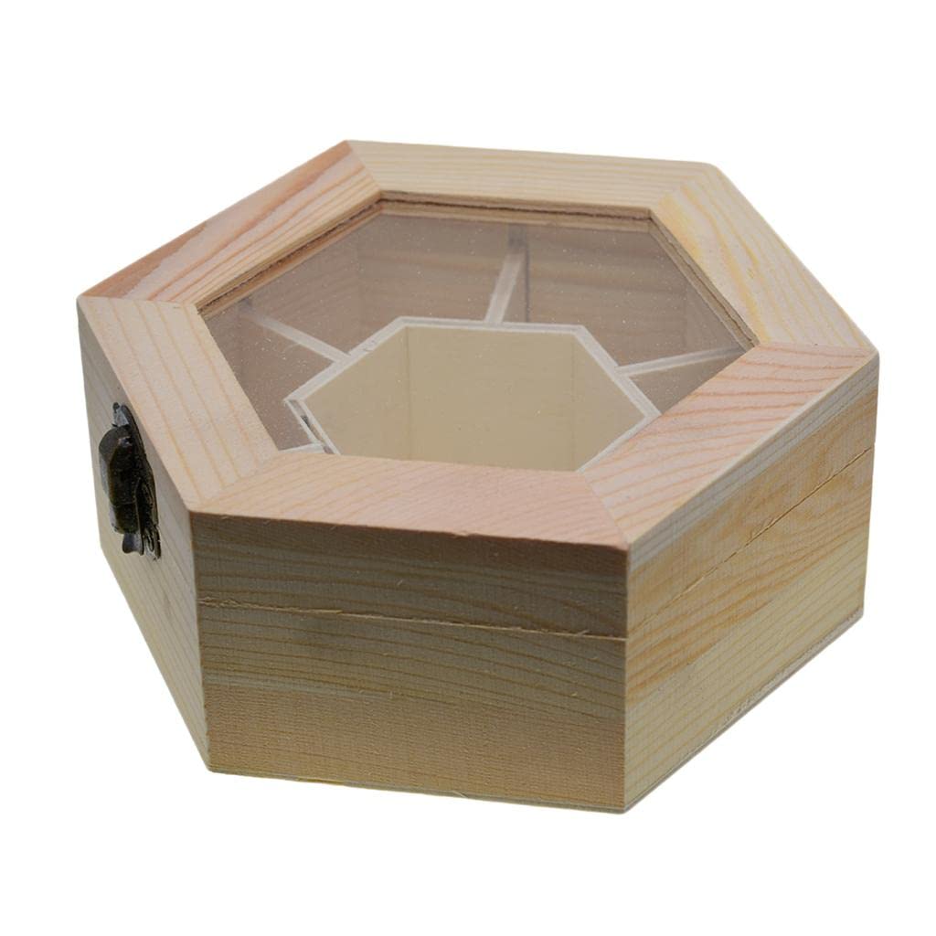 Deevoka Unfinished Unpainted Wooden Box with Lid & Lock - Natural Plain Storage Case for Jewelry, Crafts, and Keepsakes - Perfect for DIY Projects, Home Organization, and Gift Giving
