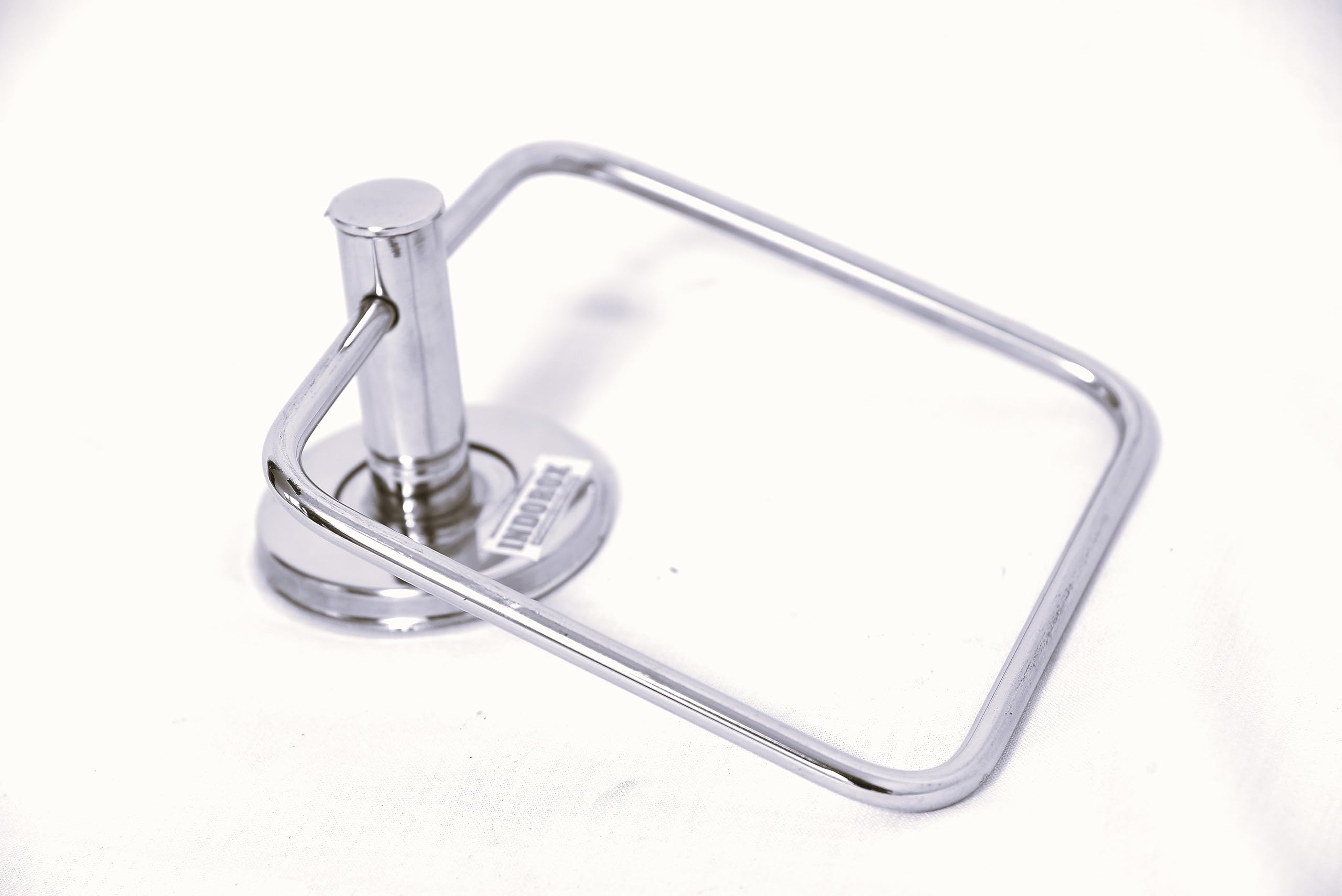 INDOROX Stainless Steel Towel Ring & Napkin Holder - Chrome Finish Square Bathroom Towel Hanger - Durable Kitchen & Bath Accessory for Home Decor (Small Size) - Perfect for Bathrooms, Kitchens, Restaurants and Hotels