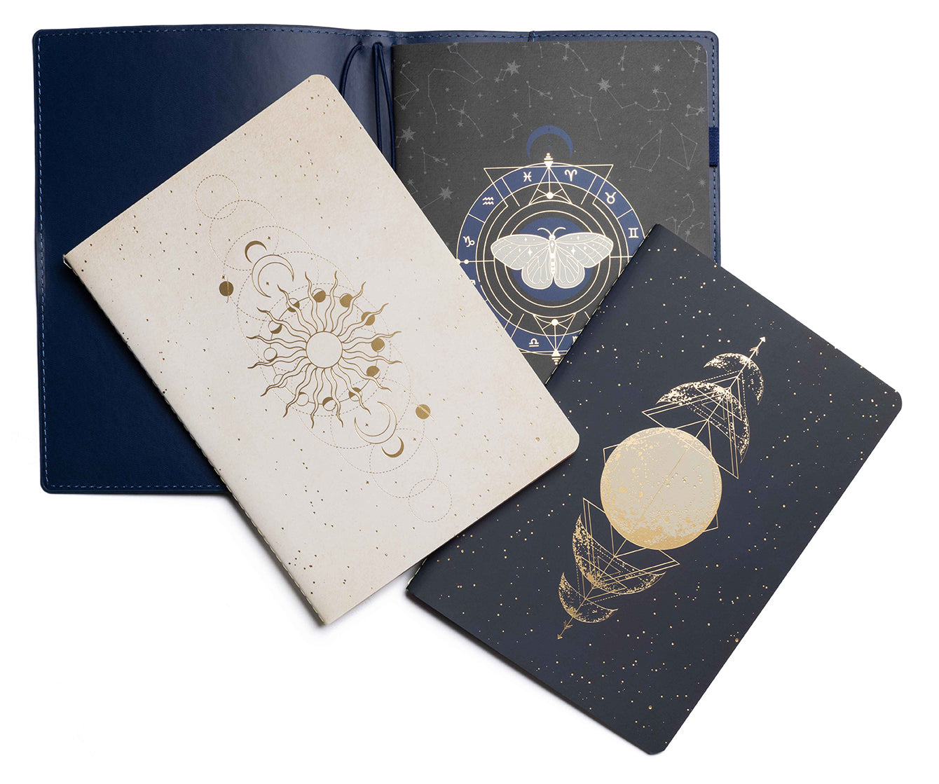Sun Moon Rising Astrology Notebook Set - Zodiac Journal for Horoscope Tracking & Birth Chart Notes | Perfect for Astrology Lovers, Gift for Tarot Readers & Spiritual Seekers