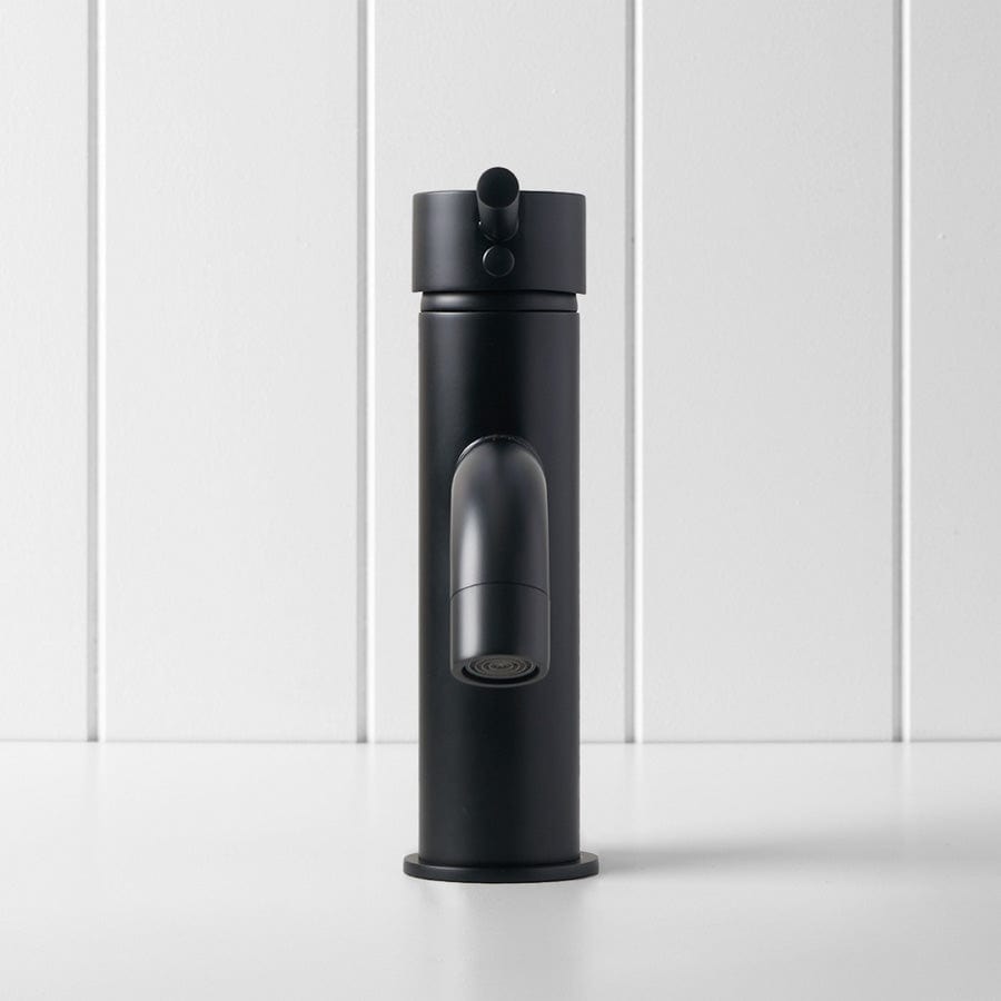 Sydney Short Basin Mixer Tap - Matte Black Finish | Modern Bathroom Faucet for Sink, Vanity, and Powder Room