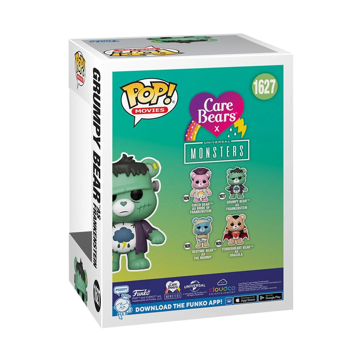 Care Bears x Universal Monsters Grumpy Bear as Frankenstein Funko Pop! Vinyl Figure #1627 - Collectible Toy for Halloween Decor, Pop Culture Fans & Gift Ideas