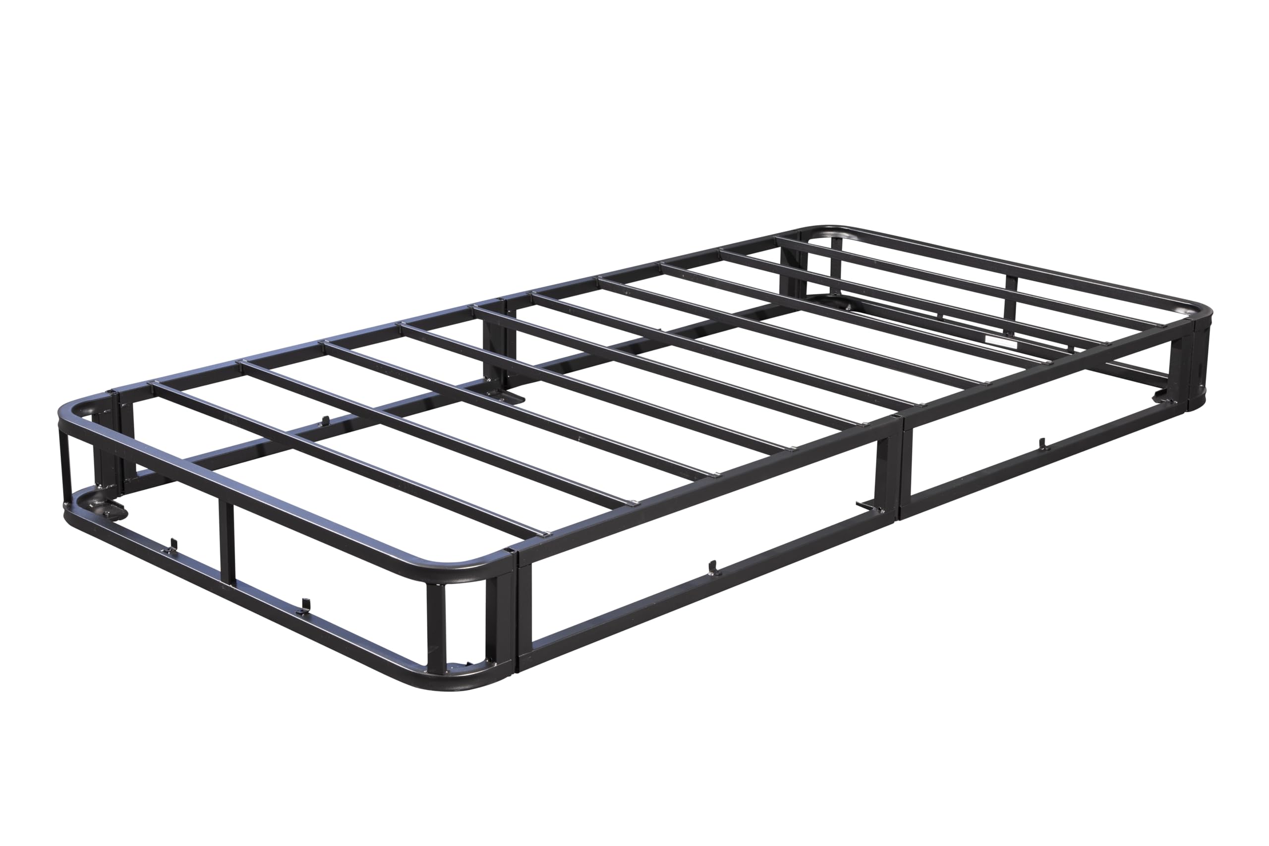 Hollywood Bed Frame with Reinforced Base Platform - Queen Size, Gray - Perfect for Modern Bedrooms & Guest Rooms