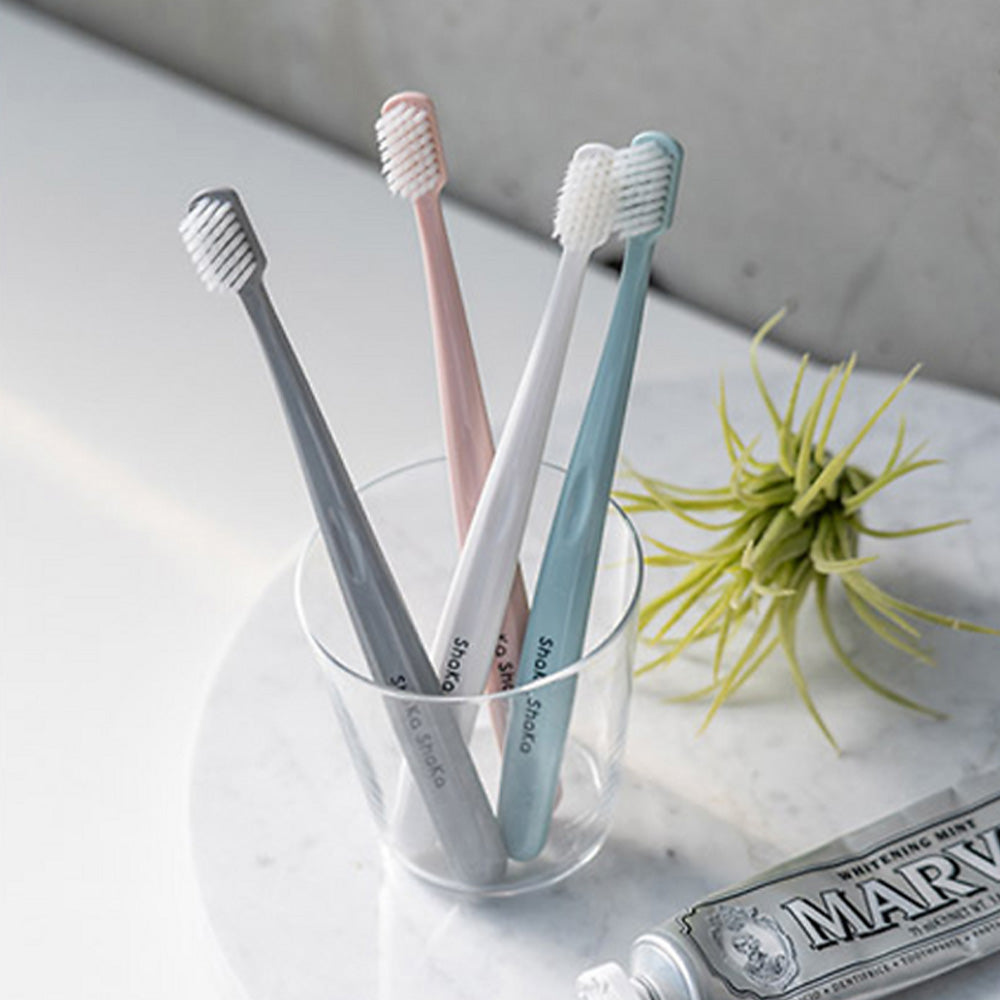 DECOVIEW Shaka Shaka Toothbrush Set - 4 Pack Soft Bristle Toothbrushes for Adults & Kids - Perfect for Travel, Home & Office Use