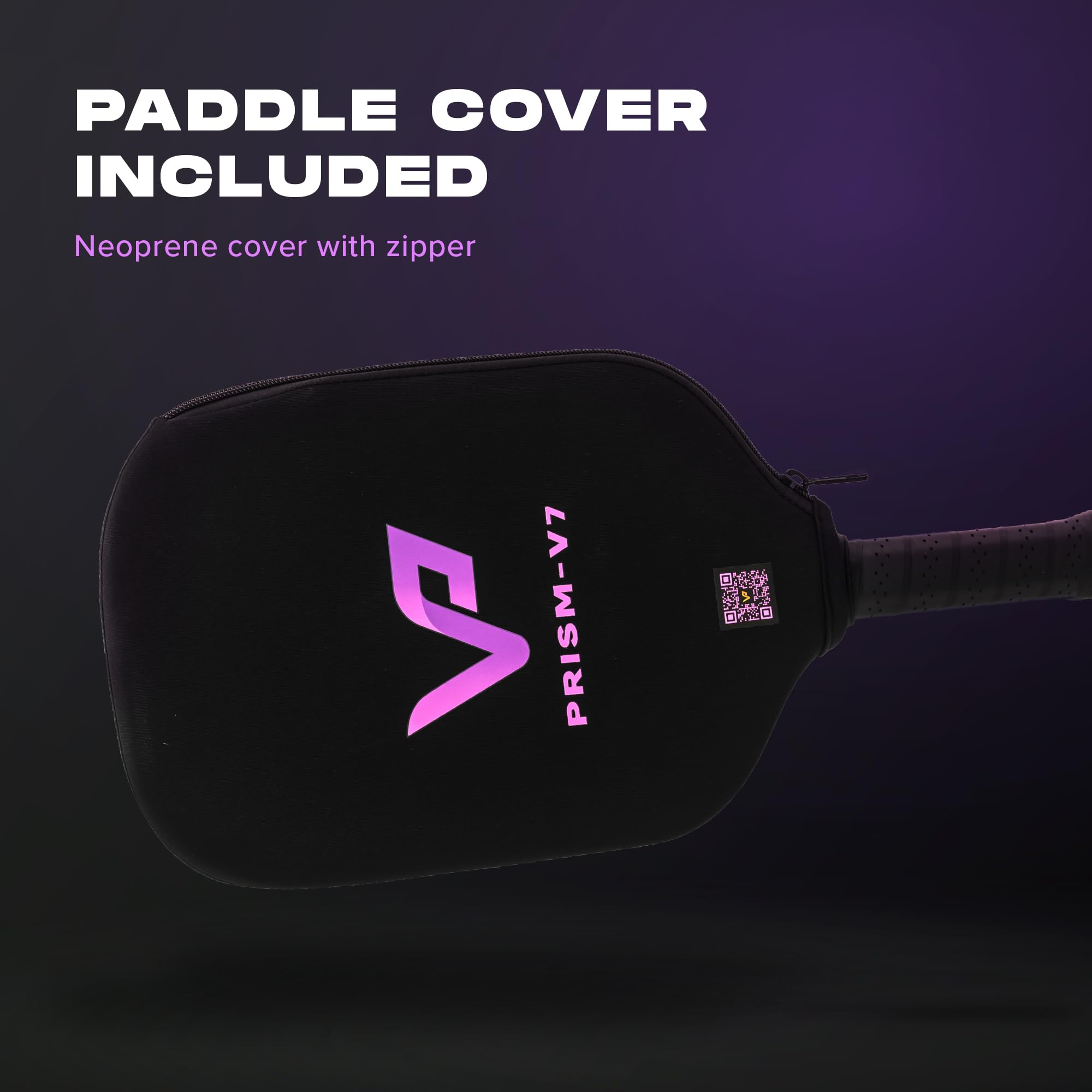 Vatic Pro Prism Carbon Fiber 16mm Pickleball Paddle - Lightweight & Durable with Foam Injected Walls - Includes Free Paddle Cover - Perfect for Competitive Play & Recreational Games