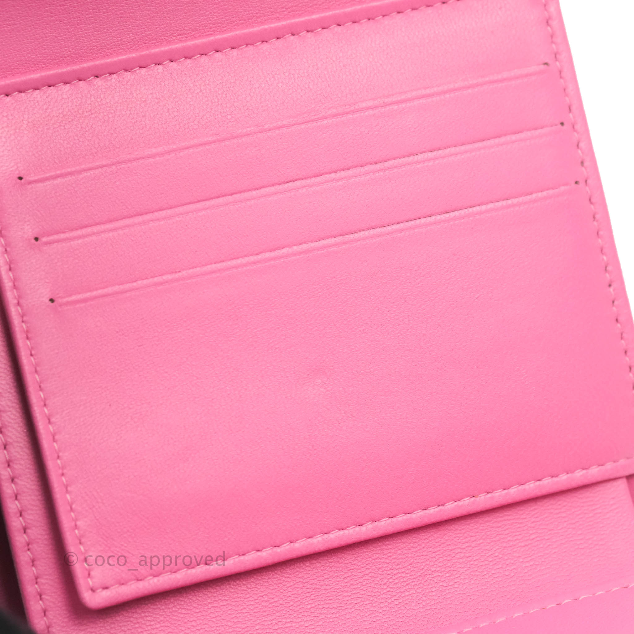 Chanel Classic Flap Wallet in Pink Lambskin Leather with Silver Hardware - Luxury Women's Wallet for Everyday Use & Special Occasions