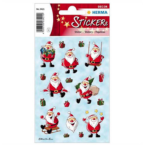 Christmas Santa Claus Stickers (3421) - Festive Holiday Decals for Gifts, Cards, Scrapbooking & DIY Crafts