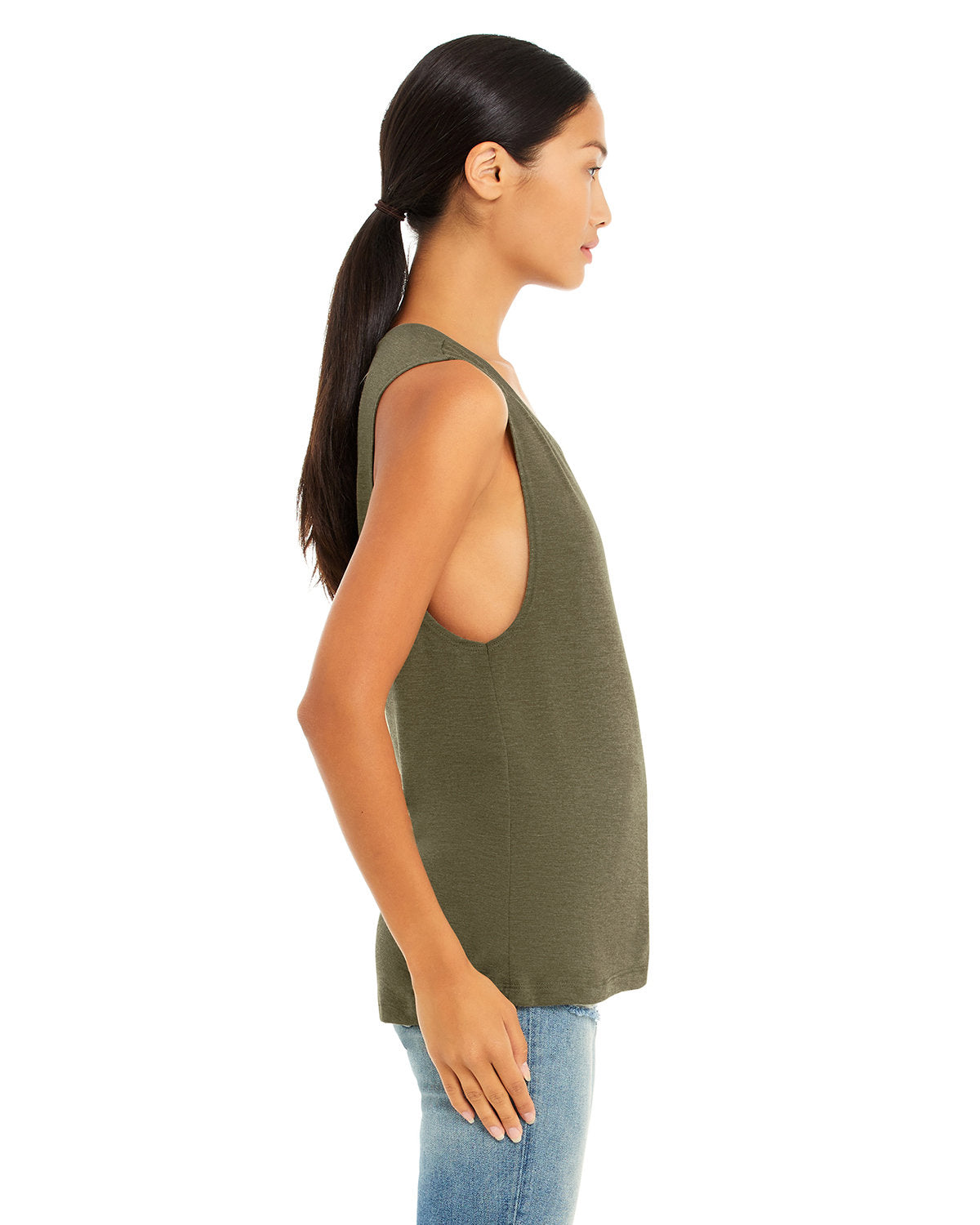 Bella + Canvas B8803 Women's Flowy Scoop Neck Muscle Tank - Soft & Lightweight for Yoga, Gym, and Summer Outfits