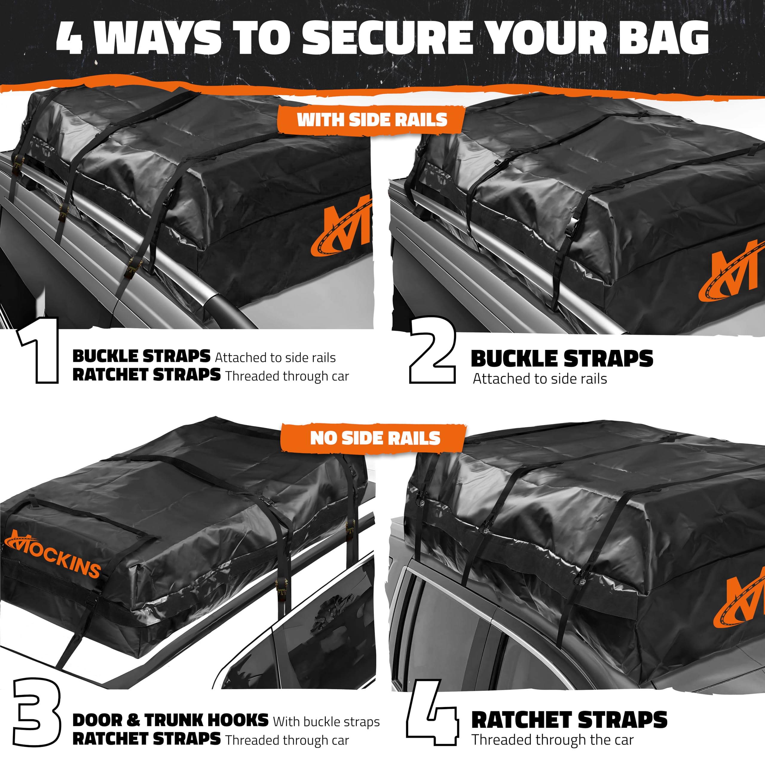 Mockins XXL 50 Cu Ft Waterproof Rooftop Cargo Carrier Bag | 85