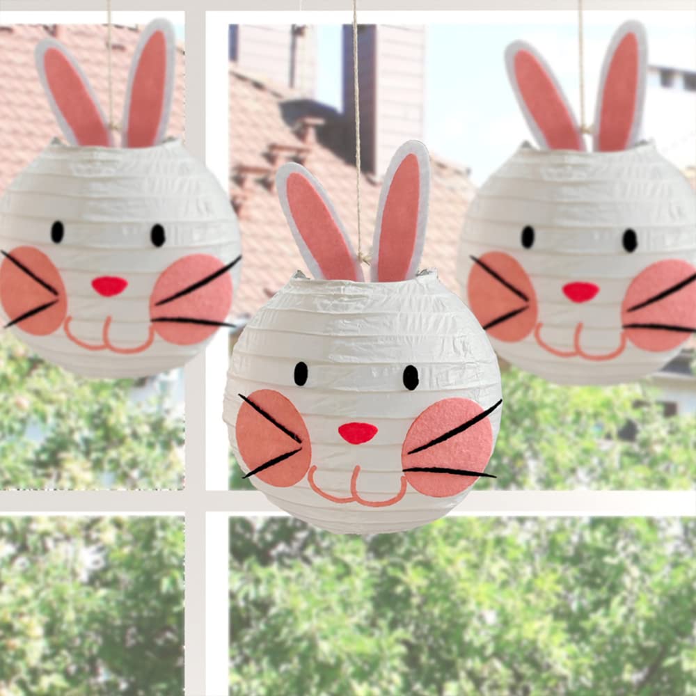 LIZHOUMIL 1PC Cute Rabbit LED Paper Lantern - 13 Inch Chinese Decorative Lighting for Weddings, Parties, Celebrations, Patios & Home Decor - Perfect for Indoor/Outdoor Festive Atmosphere