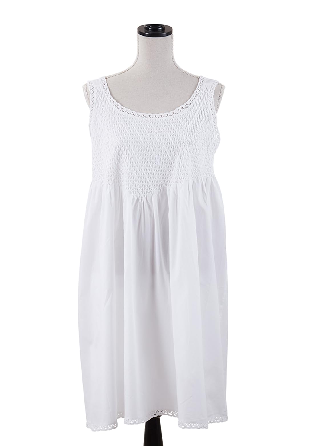 stylesilove Women's 100% Pure Cotton Embroidered Nightgown - Soft Sleepwear & Night Dress for Comfortable Sleep, Lounge & Relaxation at Home