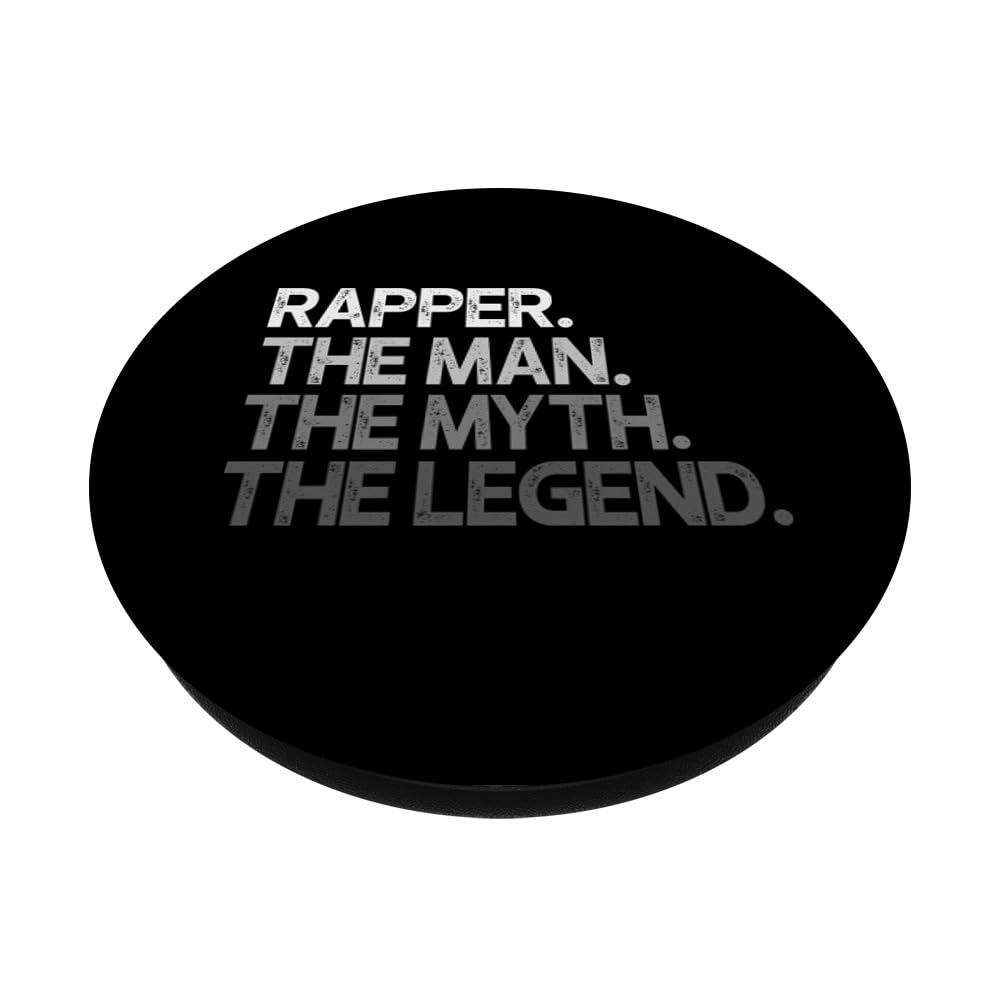 Rapper Gift - The Man Myth Legend PopSockets Adhesive PopGrip - Perfect for Phones, Tablets & Laptops - Great for Music Lovers & Hip Hop Fans
