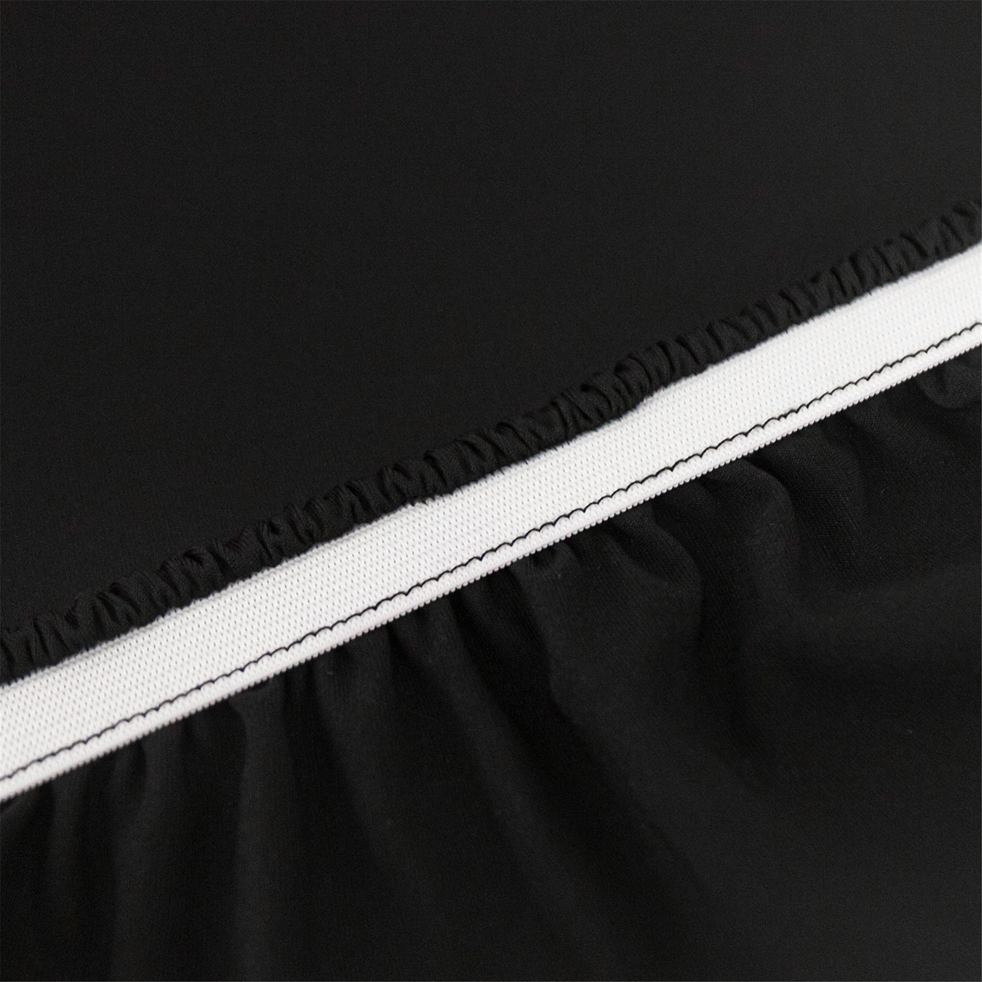 10-Pack Black Round Stretch Tablecloths - 24 Inch Elastic Spandex Fitted Table Cover for Cocktail, Bar & Folding Tables - Perfect for Parties, Weddings & Restaurant Events
