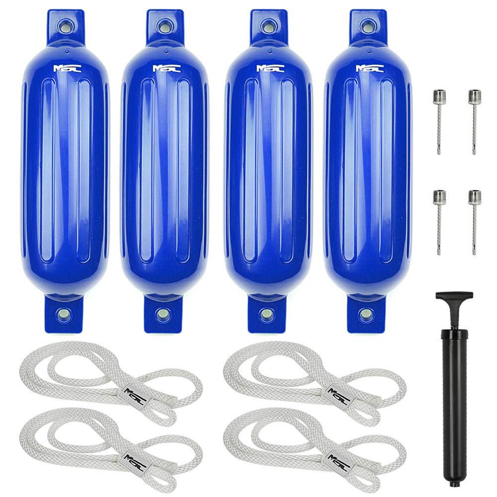 Durable MSC Vinyl Ribbed Boat Fenders - Heavy Duty Marine Bumpers for Dock Protection & Boat Safety | Perfect for Yachts, Sailboats & Docking Scenarios