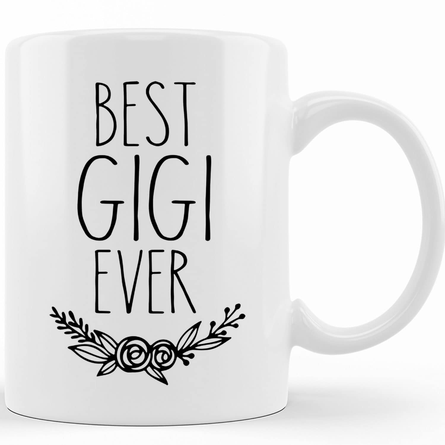 Personalized 'Best Gigi Ever' Coffee Mug - 11oz & 15oz Ceramic Tea Cup for Grandma | Mother's Day Gift from Grandkids | Unique Gigi Gifts for Coffee Lovers | Perfect for Morning Brews & Special Occasions