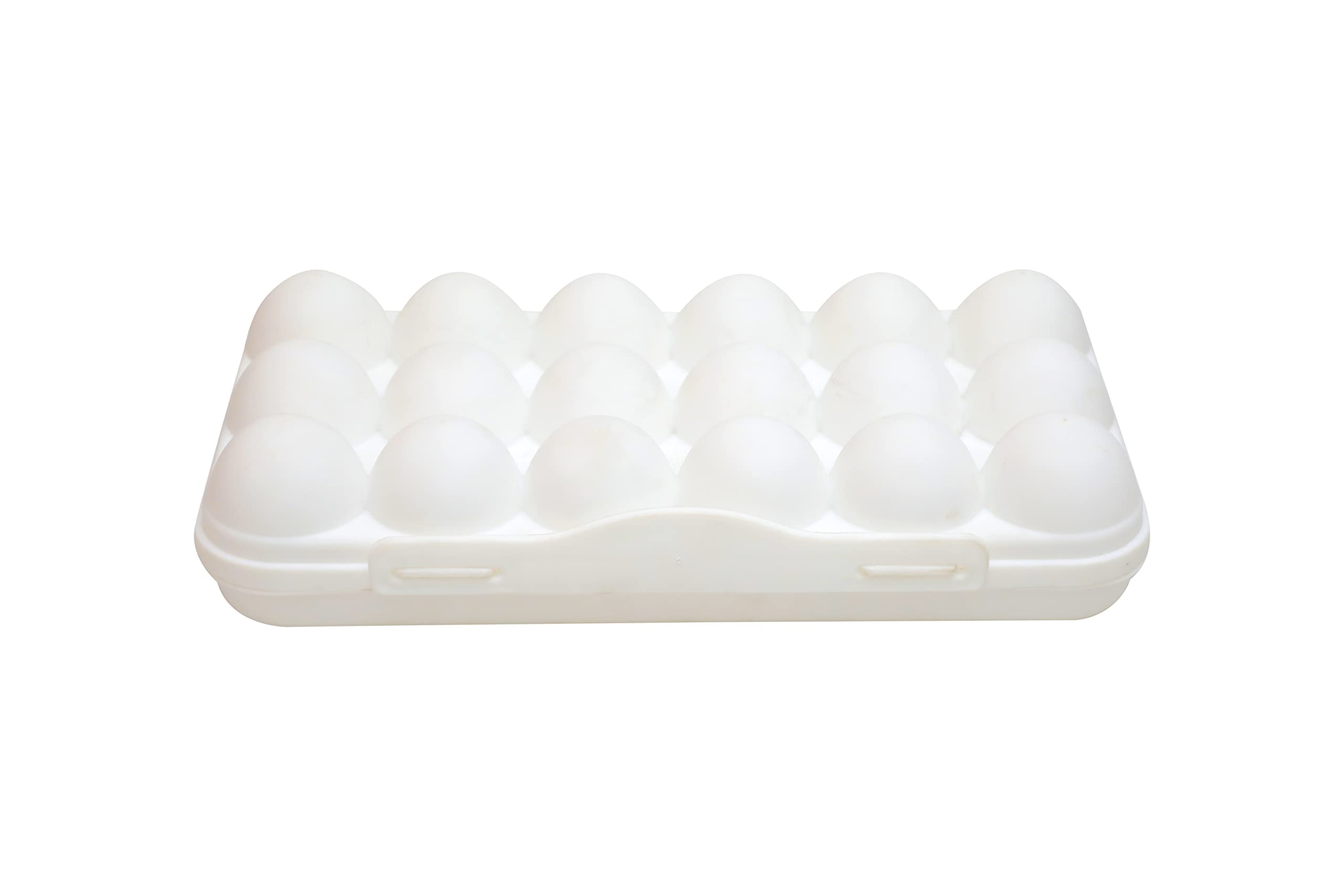 ONPRIX 18-Grid Stackable Egg Storage Container with Lid - BPA-Free Plastic Refrigerator Egg Organizer Tray (1 Pack) - Perfect for Kitchen, Fridge & Farm Fresh Egg Storage