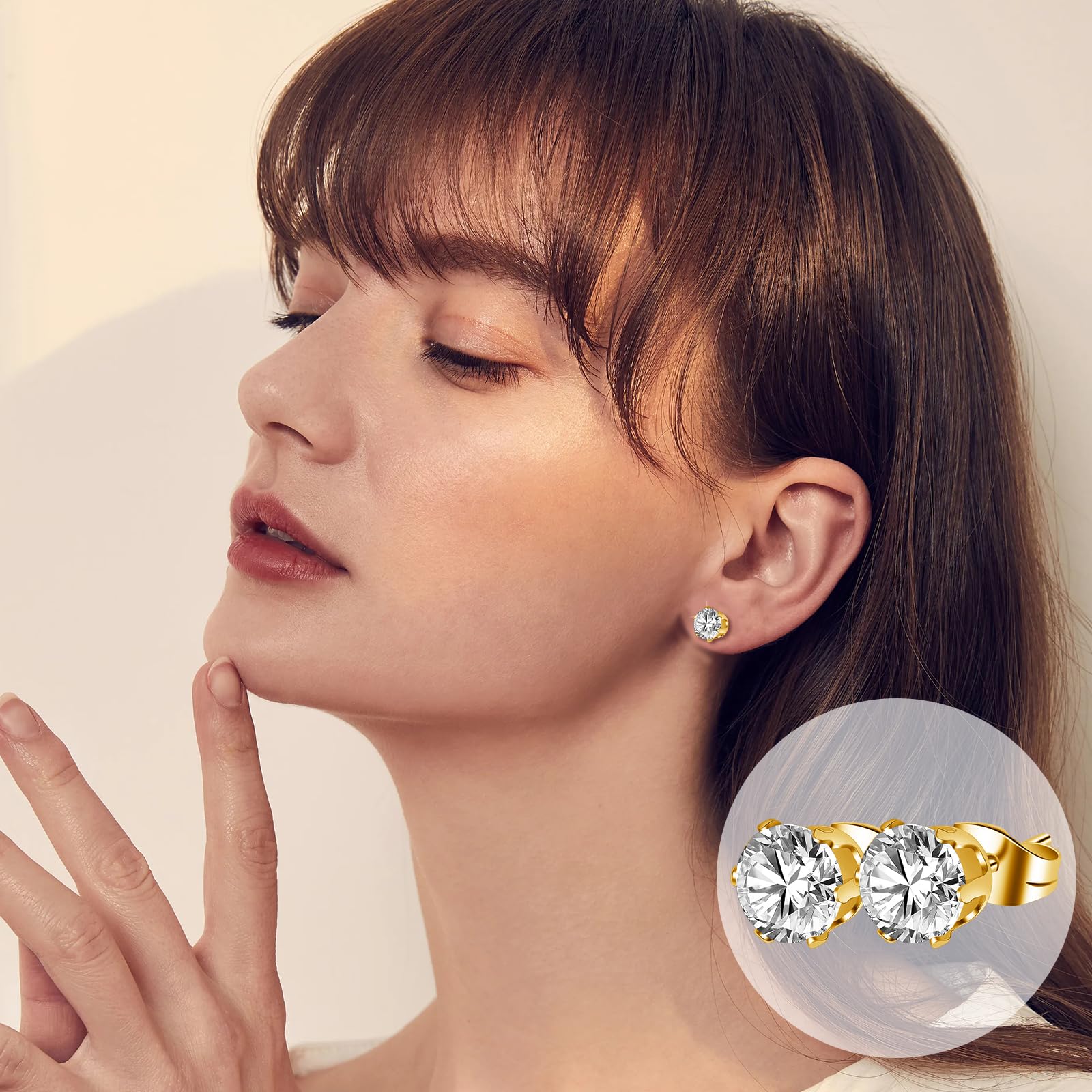 21 Pairs Stainless Steel Hypoallergenic Earrings Set for Men & Women - Cross Dangle, Hoop, CZ Stud & Huggie Earrings in Black & Gold - Perfect for Daily Wear, Gifts & Ear Piercing Jewelry