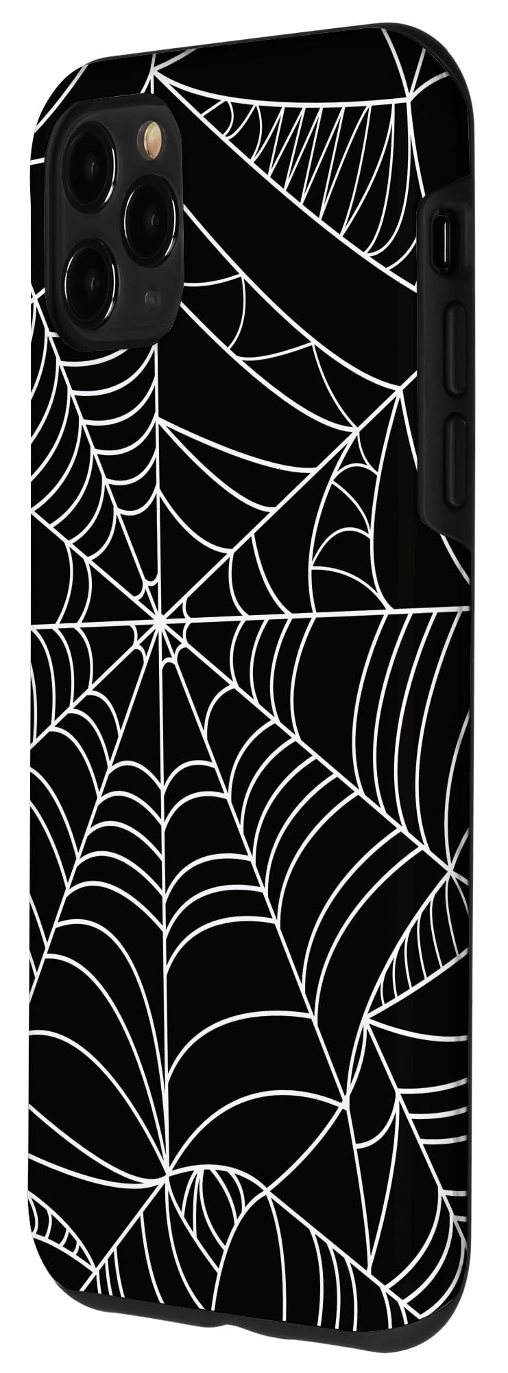 iPhone 11 Pro Max Case - Black & White Spider Web Design | Modern Artistic Halloween Phone Cover | Perfect for Costume Parties, Trick-or-Treating & Spooky Season Protection