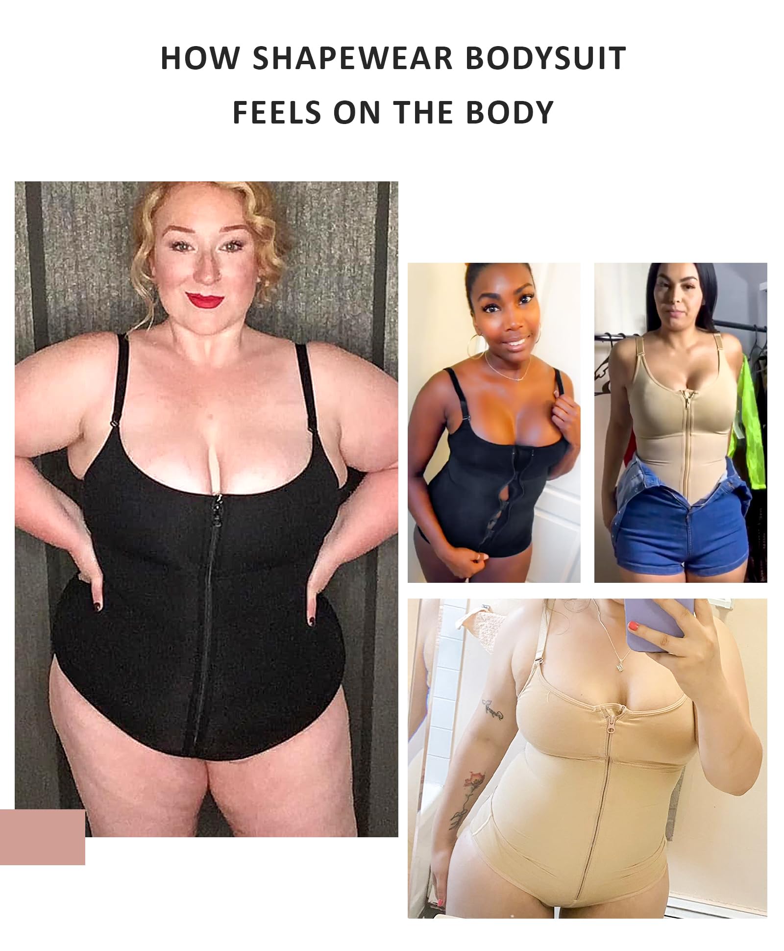 FeelinGirl High Waist Tummy Control Shapewear Bodysuit for Women - Full Body Slimming Underwear with Compression - Postpartum & Daily Wear - Waist Trainer for Yoga, Office, Workouts & Date Nights - Bridal, Maternity & Post-Surgery Recovery Shapewear - Perfect for Professional Events, Everyday Use & Special Occasions - Confidence Boosting Undergarment for Work, Gym & Evening Outfits