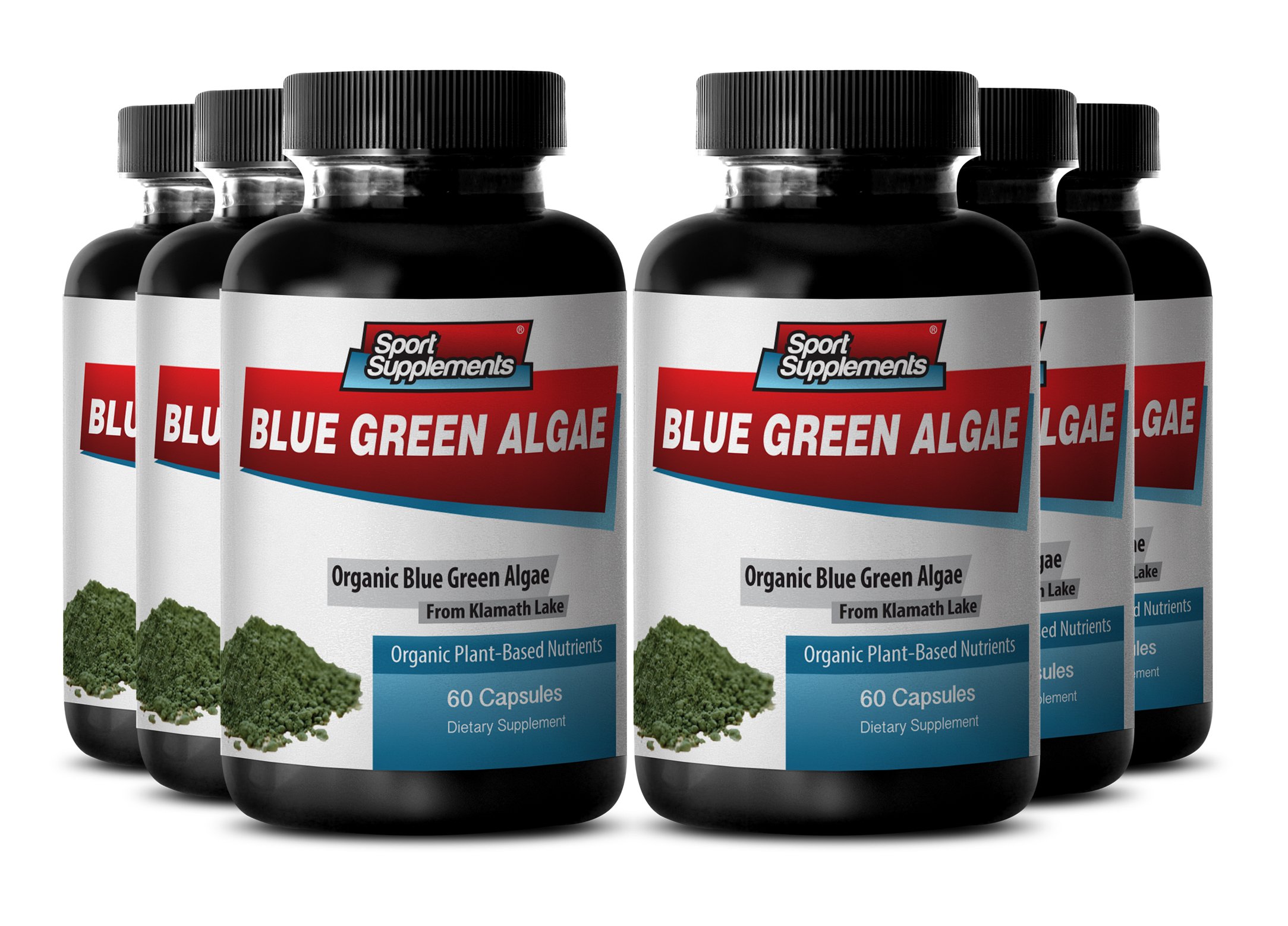 Premium Klamath Blue Green Algae 500mg Supplement - Natural Antioxidant for Immune Support & Energy Boost - 360 Capsules (6 Bottles) - Supports Detox, Focus & Overall Wellness - Perfect for Daily Health Routine & Active Lifestyle