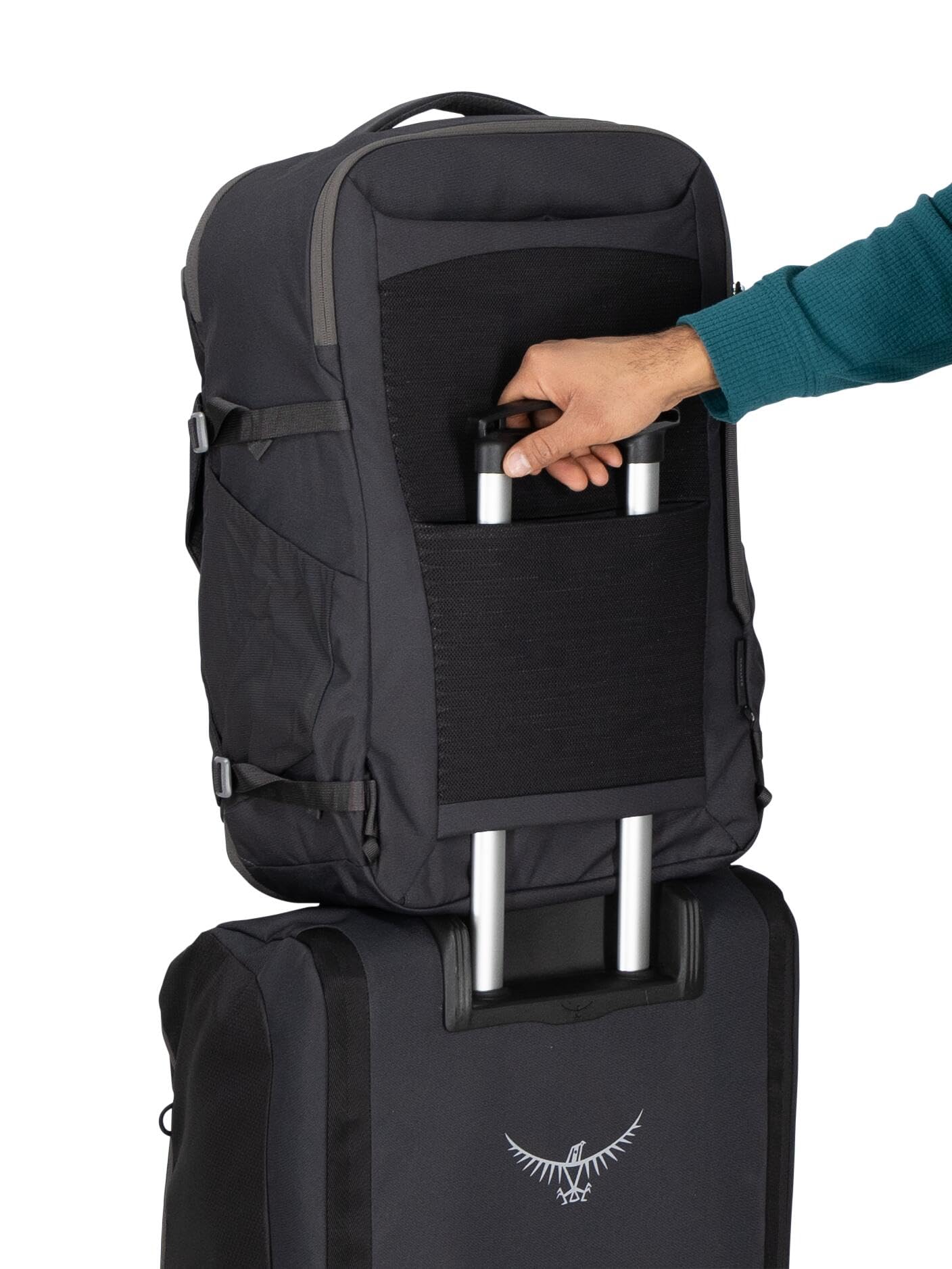 Osprey Daylite 44L Carry-On Travel Backpack - Lightweight Hiking & Airplane Personal Item Black | Perfect for Weekend Trips, Commuting & Outdoor Adventures
