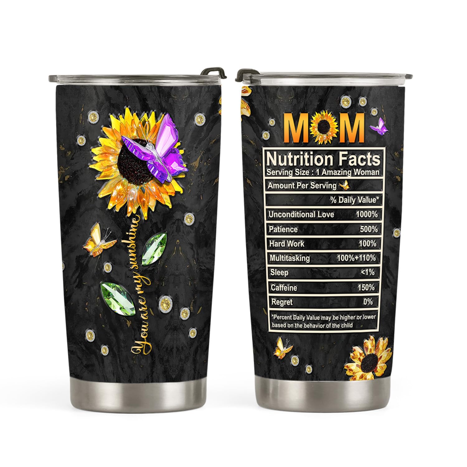 20oz Insulated Tumbler with Lid - Double Wall Vacuum Travel Coffee Mug for Women, Mom & Friends - Perfect Birthday Gift, Motivational Quote Design - Great for Office, Gym & Outdoor Activities
