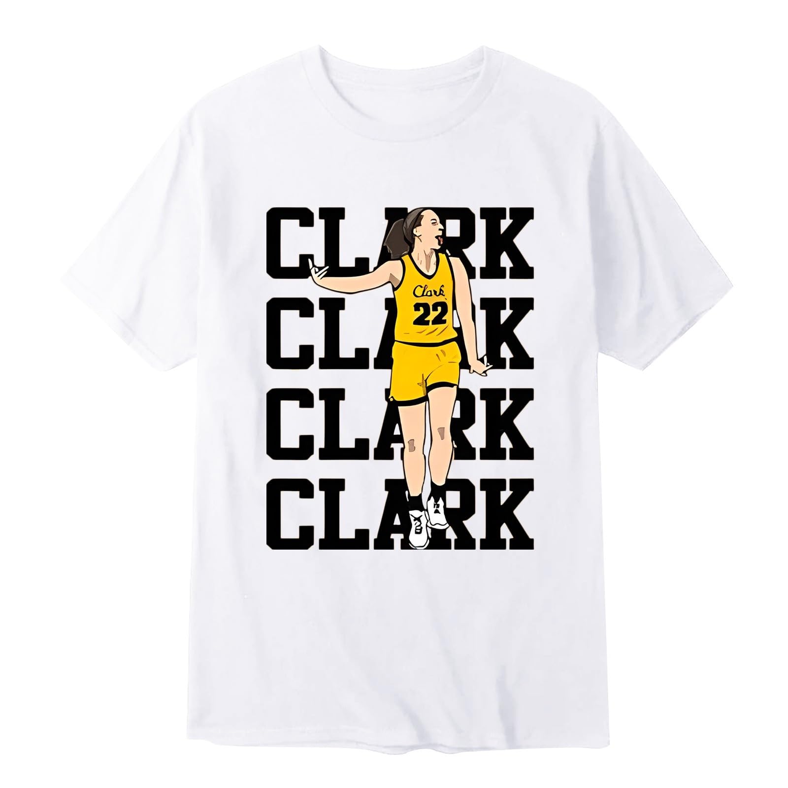 Clark Basketball Jersey - Short Sleeve Basketball T-Shirt for Men, Women & Youth - Sport Fan Apparel - Perfect for Games, Training & Casual Wear