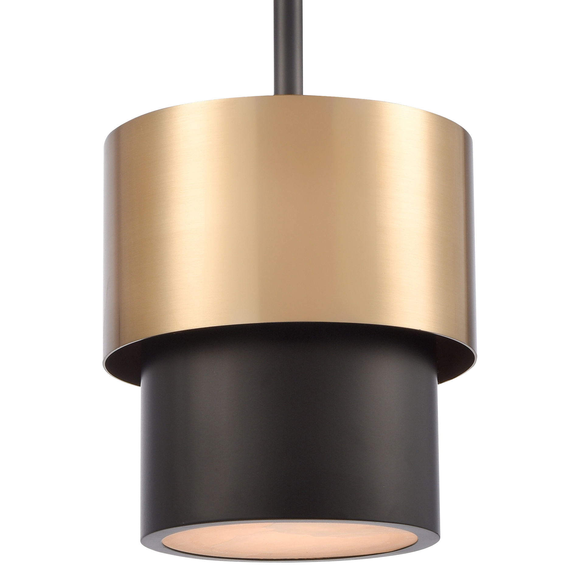 1Lt Single Pendant Light Fixture in Brass Finish - Elegant Ceiling Lighting for Living Room, Bedroom & Dining Room