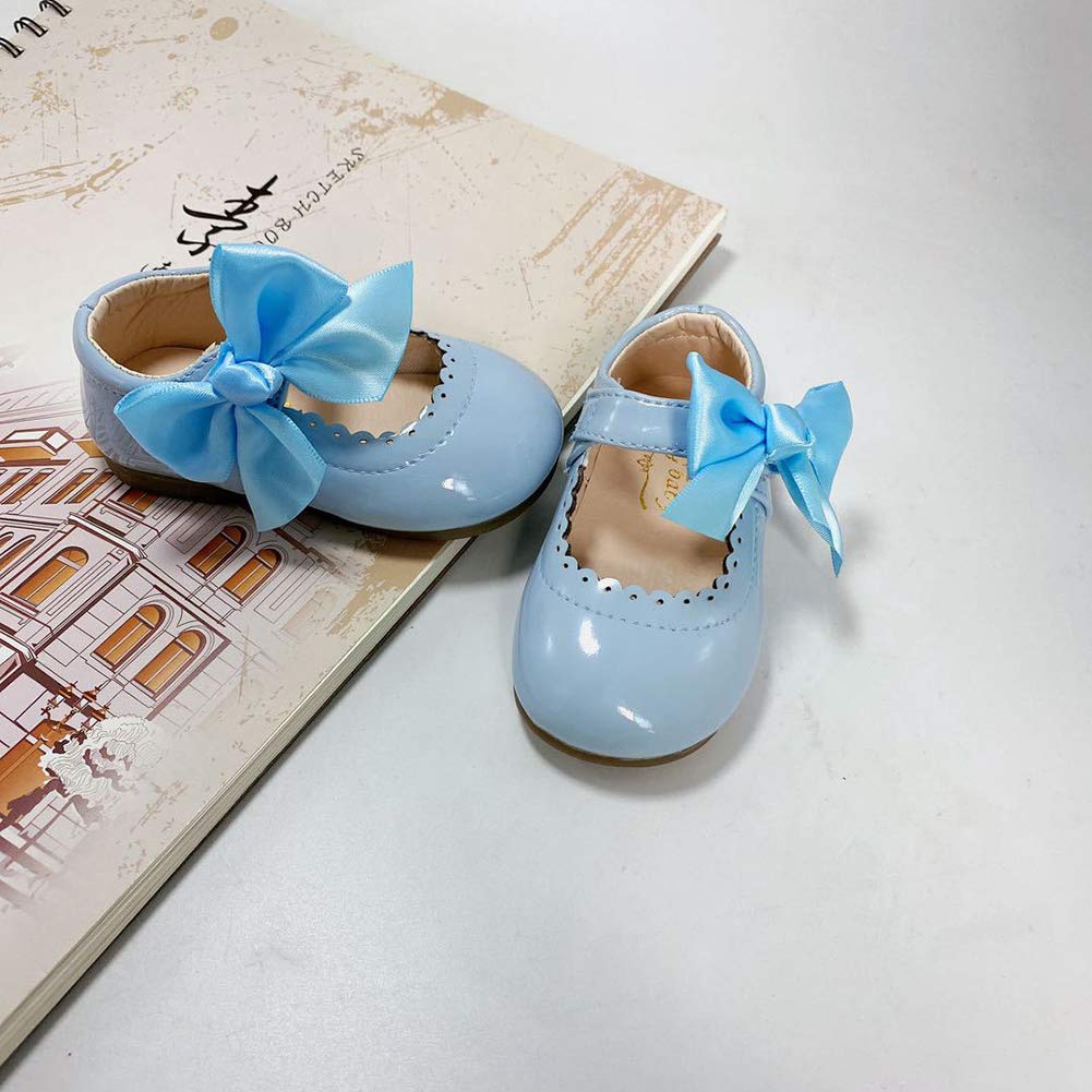 YIBLBOX Girls Ballet Flats - Mary Jane Princess Dress Shoes with Bowknot for Wedding, Party & Daily Wear | Comfortable Ballerina Shoes for Toddler to Big Kid