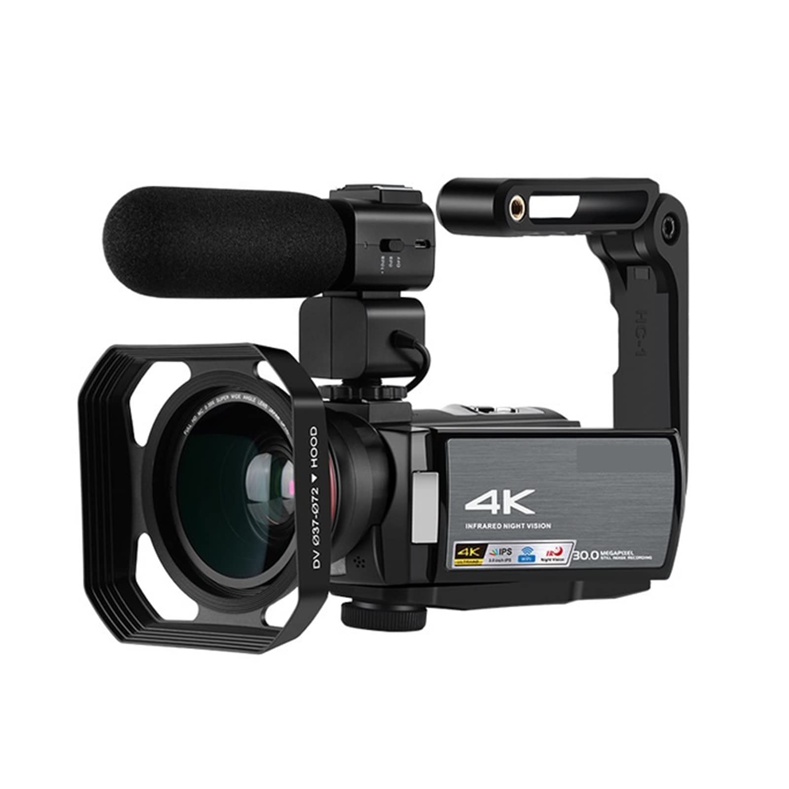 BODORME 4K Video Camera with IR Night Vision - Full HD Digital Camcorder for Vlogging, YouTube & Professional Recording (Standard Package) - Perfect for Travel, Events & Low-Light Shooting