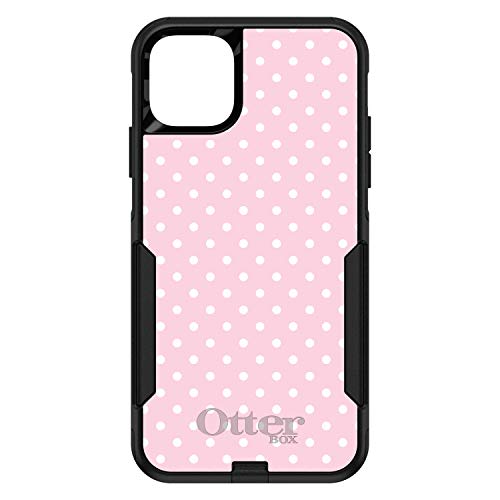Pink & White Polka Dot Pattern On Black Case