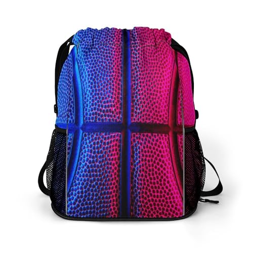 Basketball Drawstring Backpack 3 Upgraded