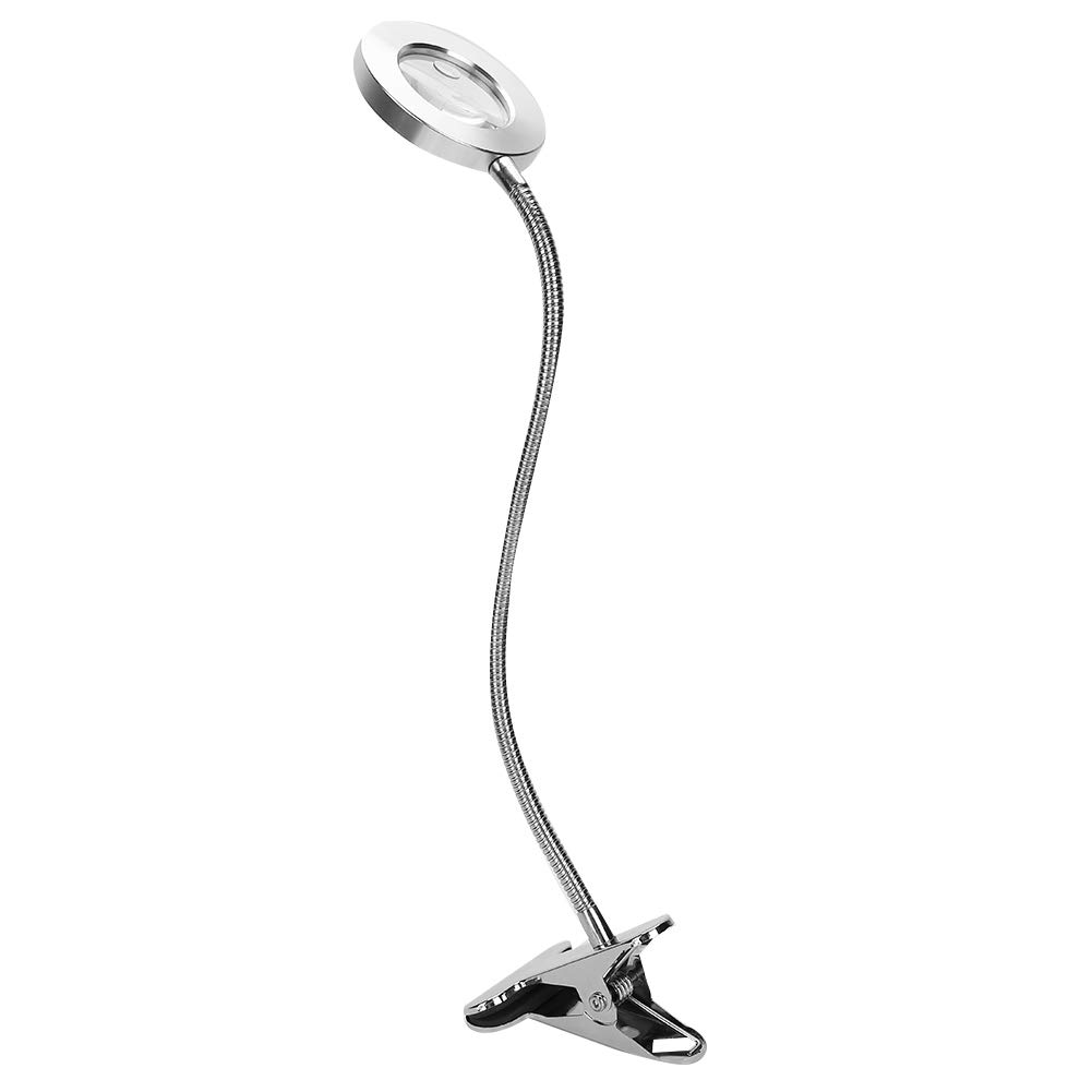 LED Magnifier Clip Lamp with Eye Protection - Adjustable Aluminum Alloy Light for Reading, Tattooing, Crafts & Close Work | Perfect for Book Lovers, Artists & Hobbyists